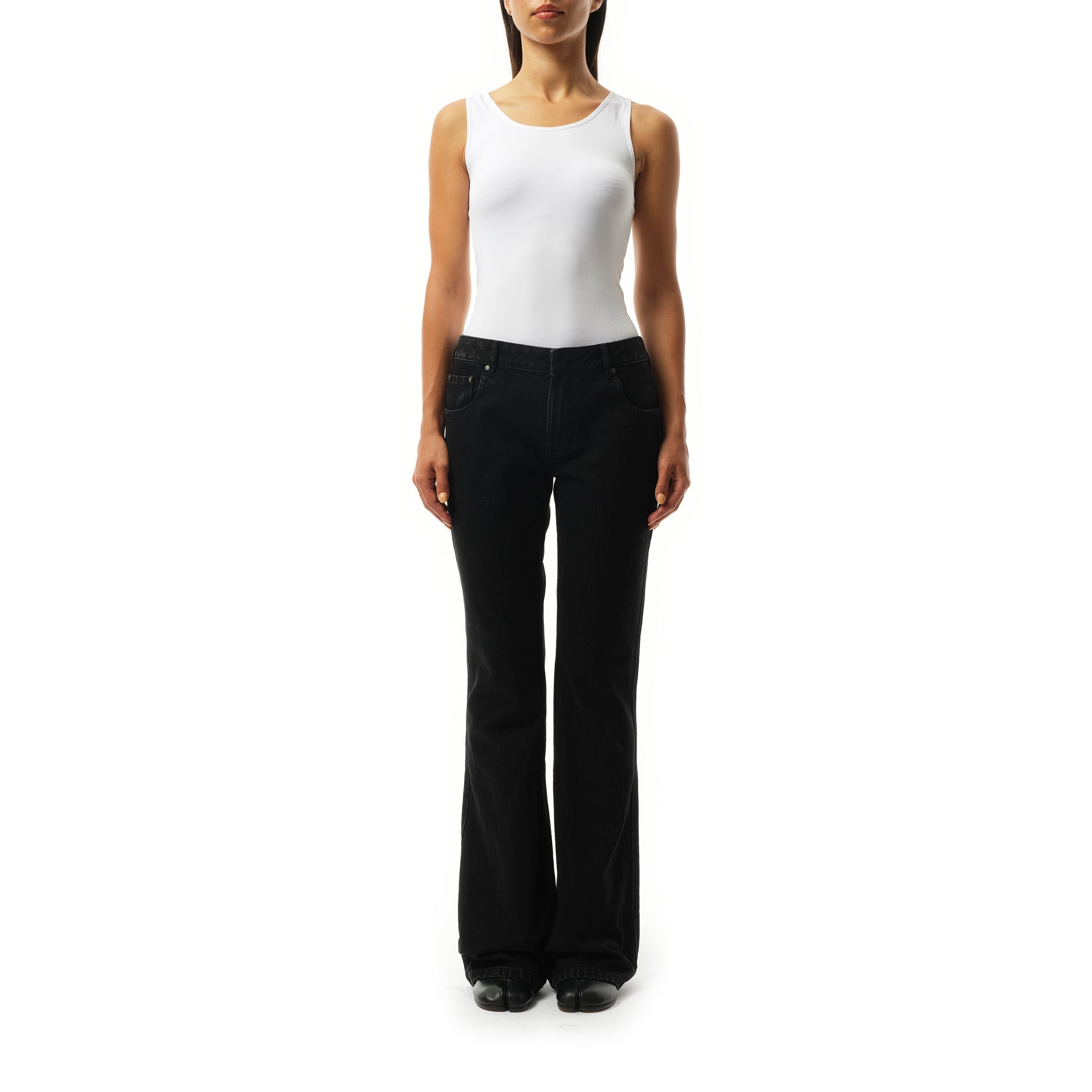 Slim-Flared Jeans in Magnetite - 4