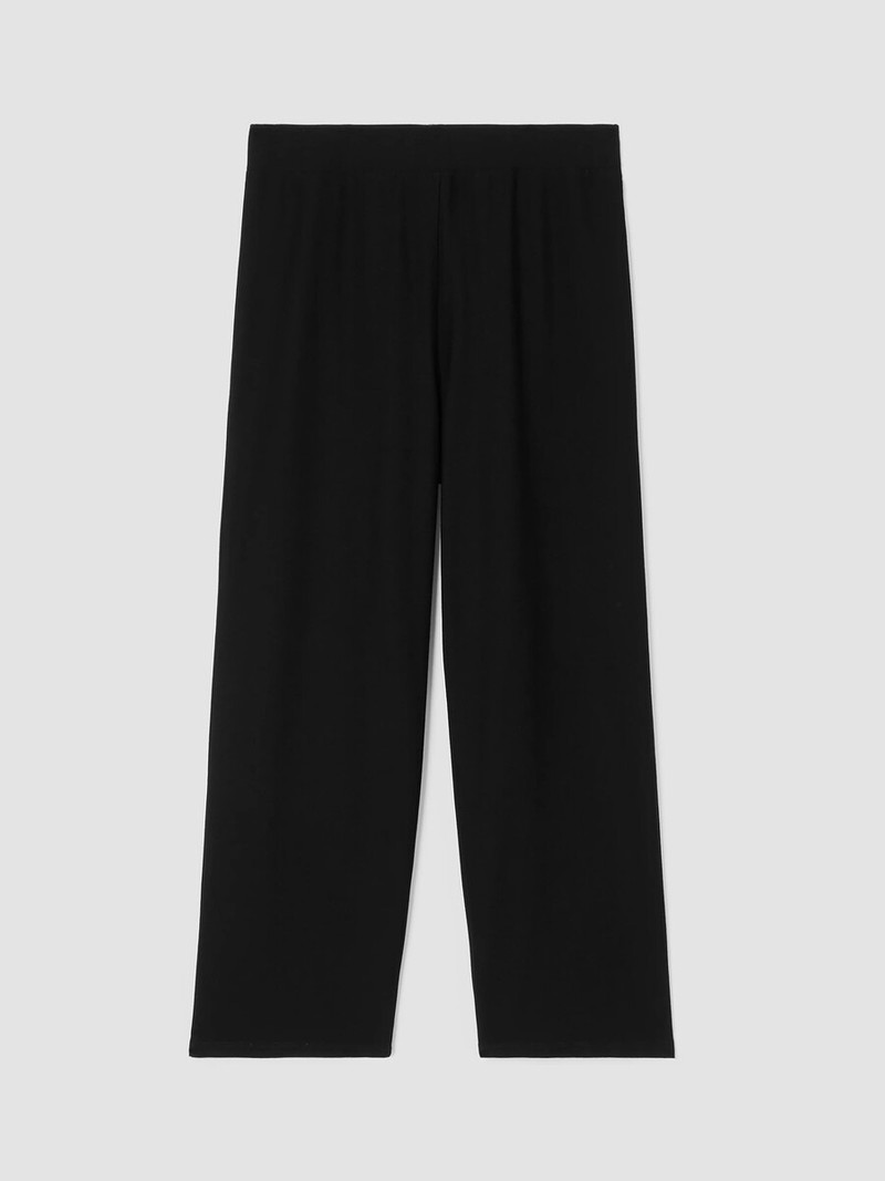Washable Stretch Crepe Straight Pant with Yoke 1