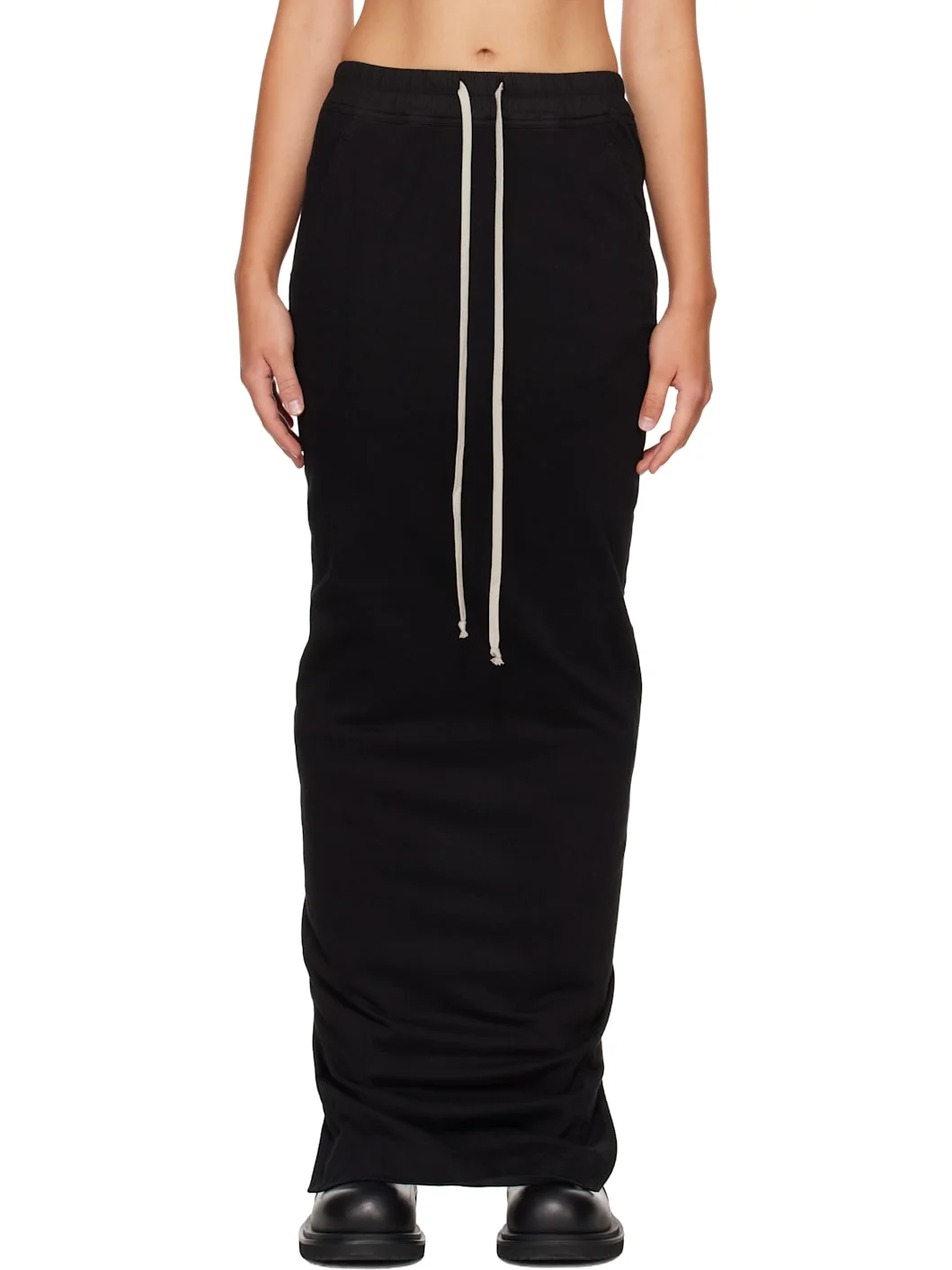 Black Tower Pull On Pillar Maxi Skirt - 1