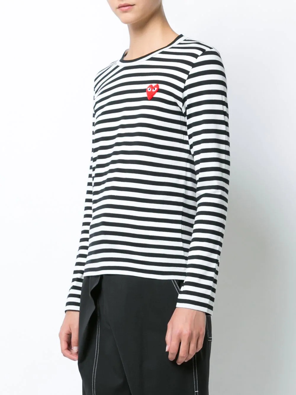 striped long sleeved T-shirt - 3