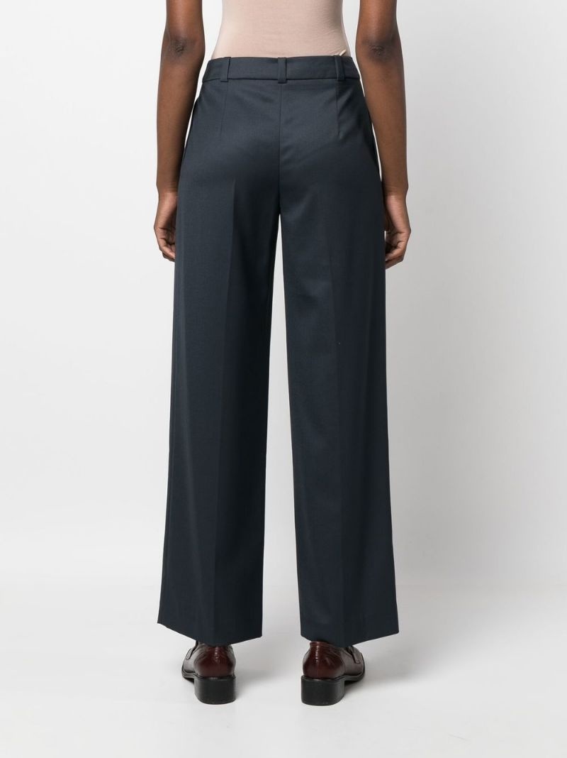 wool-blend straight-leg trousers - 4