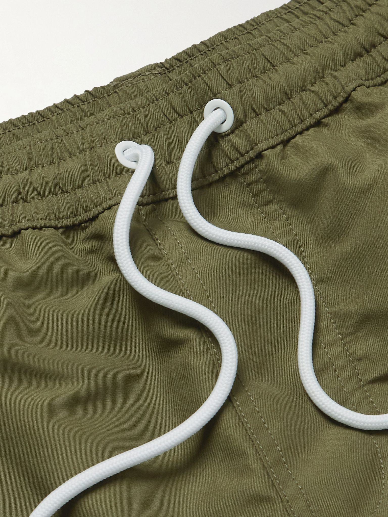Bay Straight-Leg Mid-Length Swim Shorts Green - 5