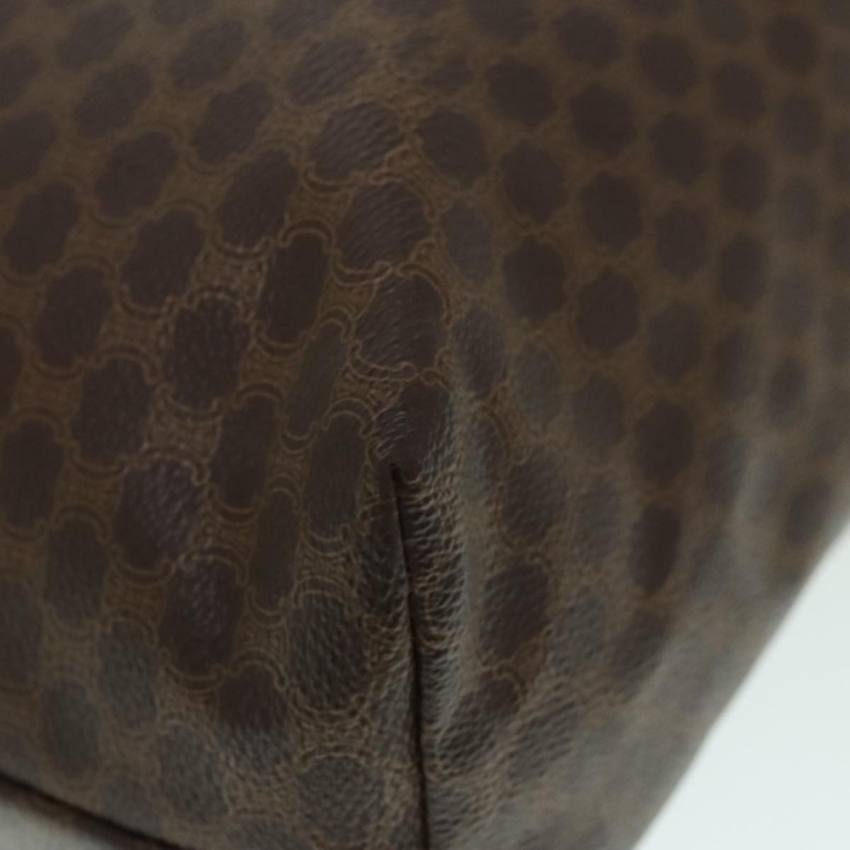 CELINE Macadam Canvas Tote Bag Pvc Leather Brown Gold - 8
