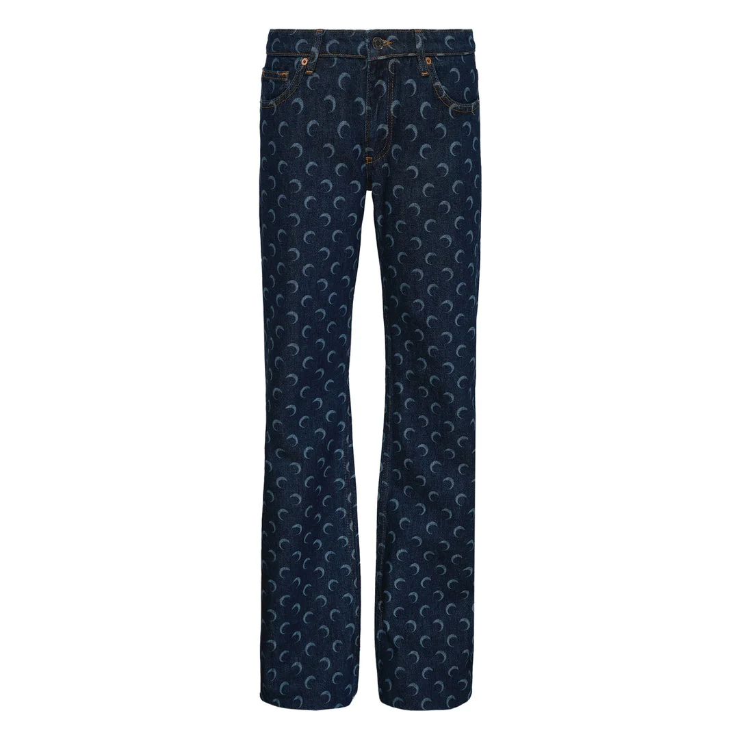 Midnight Blue Denim Flare Jeans - 1
