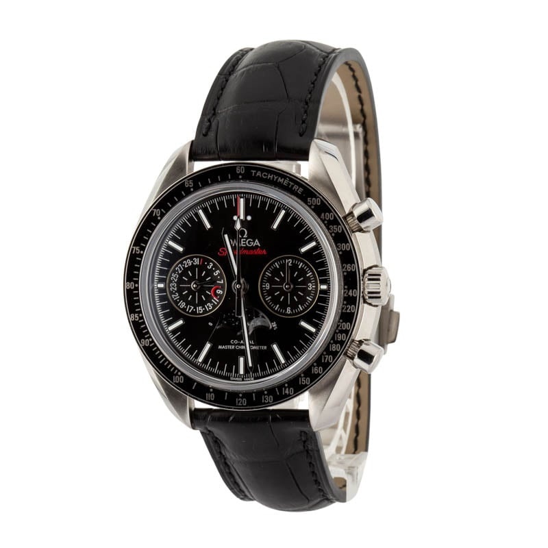 Pre-owned Omega Speedmaster Moonphase Black Dial - 2