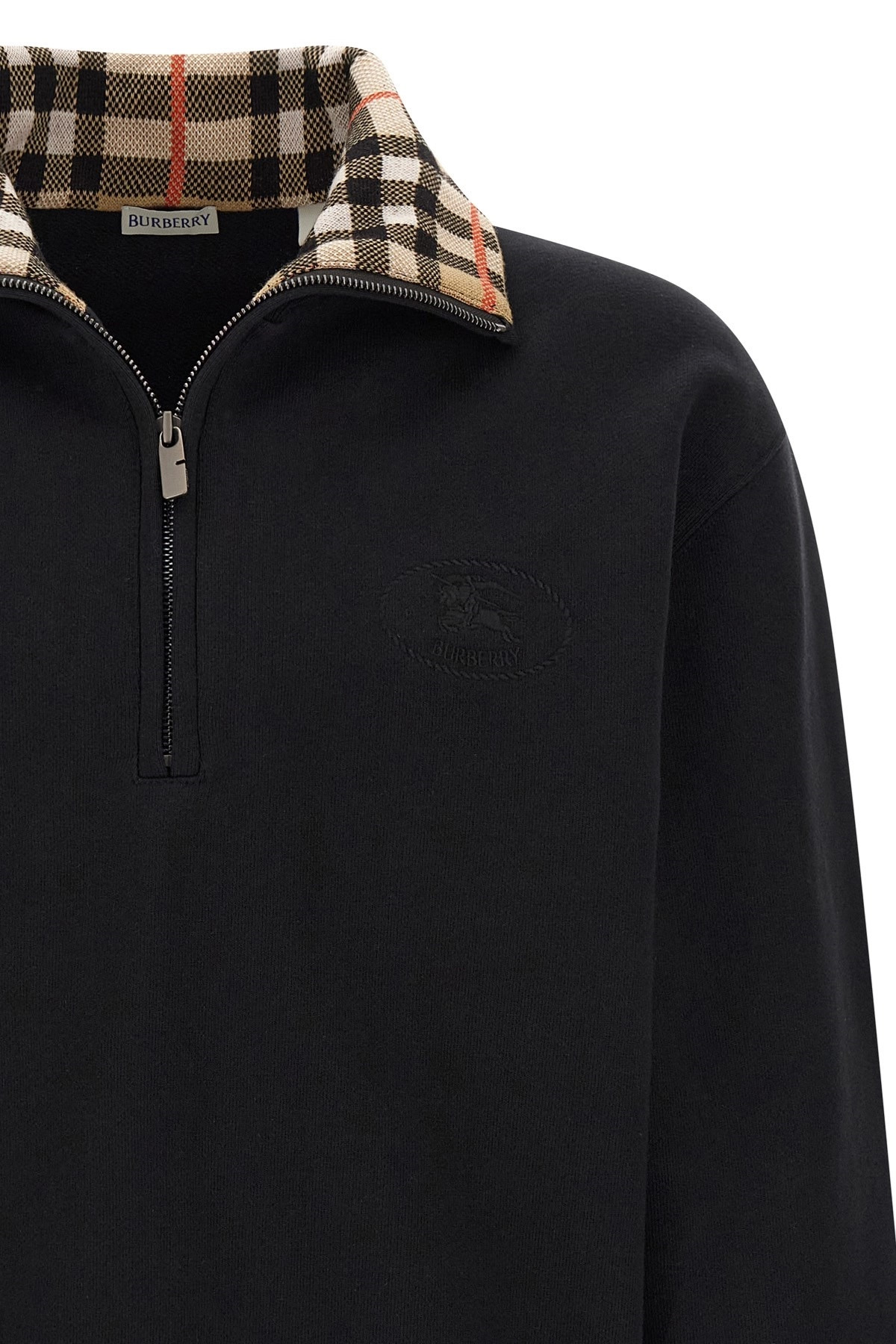 'Check' neck sweatshirt - 3