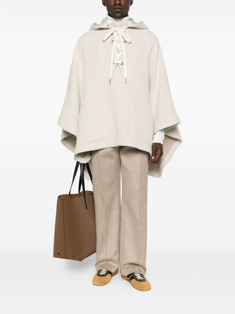 Golden Goose hooded lace-up poncho outlook