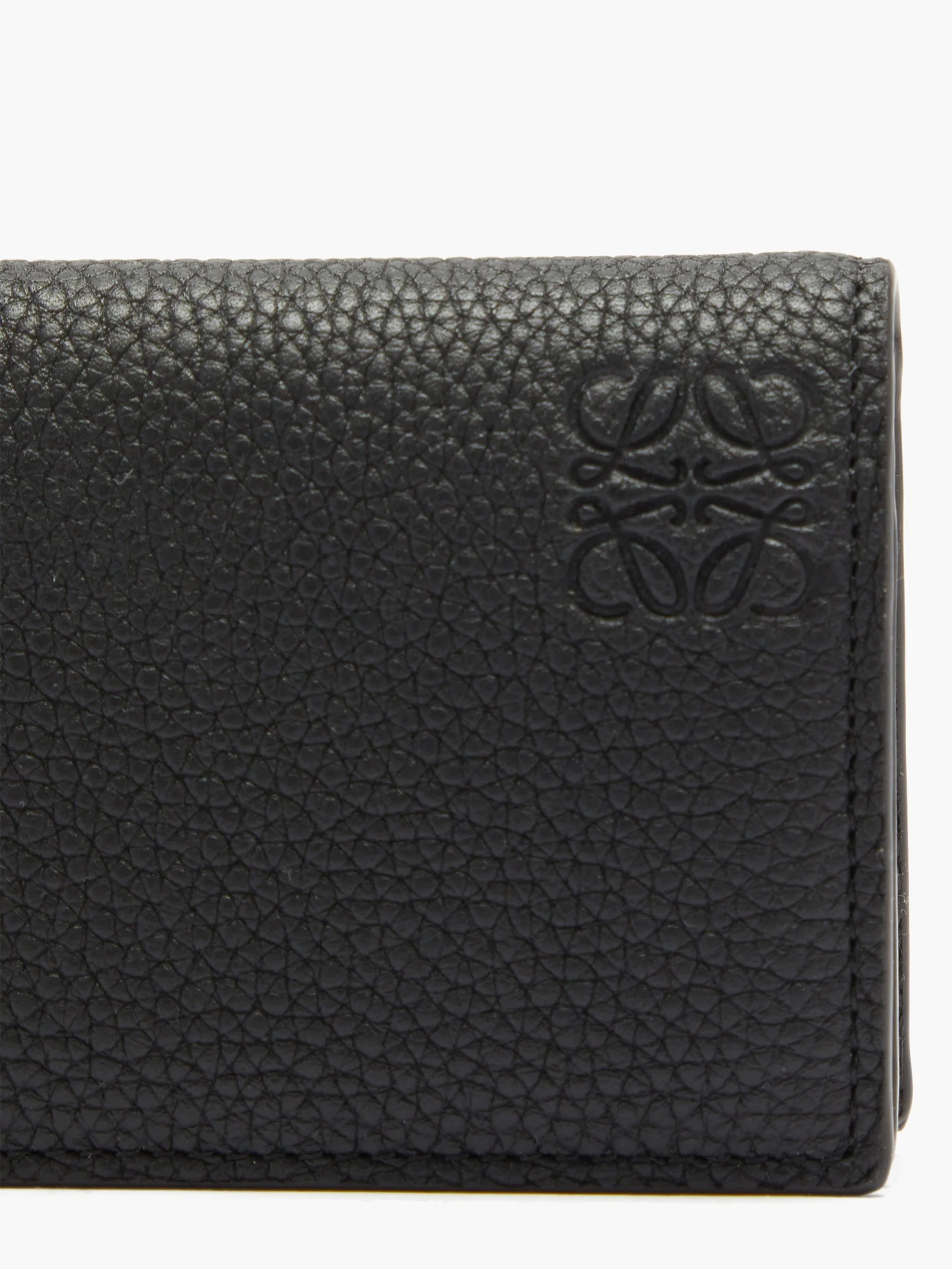 Anagram-debossed leather cardholder - 2