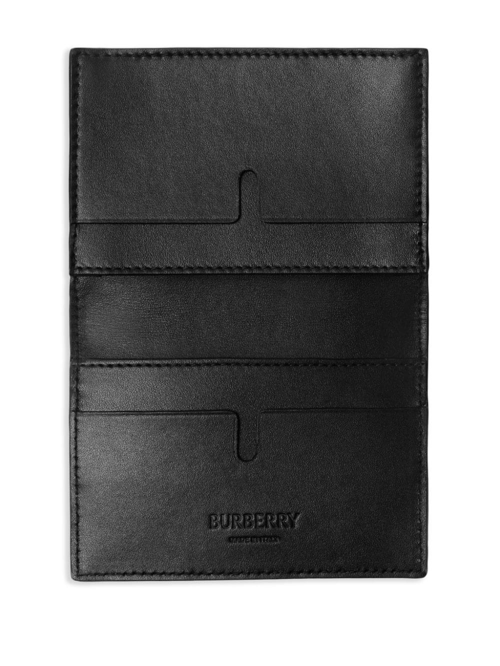 check-pattern leather cardholder - 3