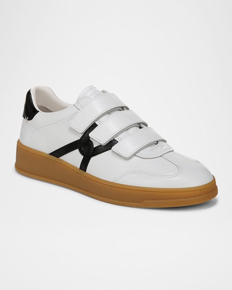 VERONICA BEARD Reagan Bicolor Leather Triple-Grip Sneakers outlook