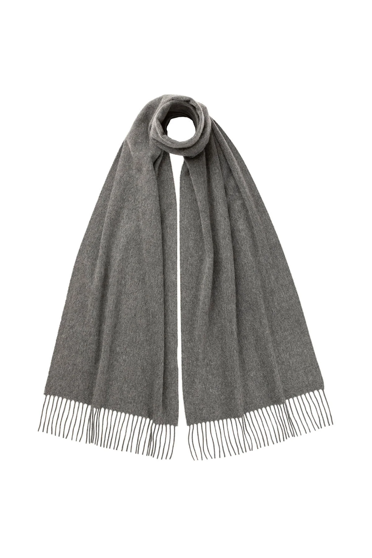 Grey Cashmere Scarf - 1