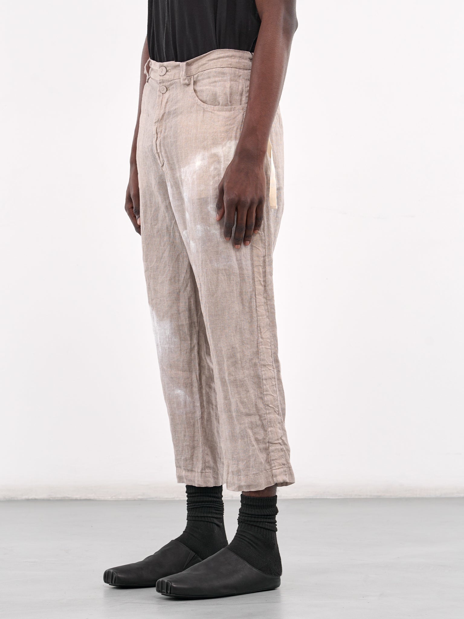 Graphic Linen Trousers - 2