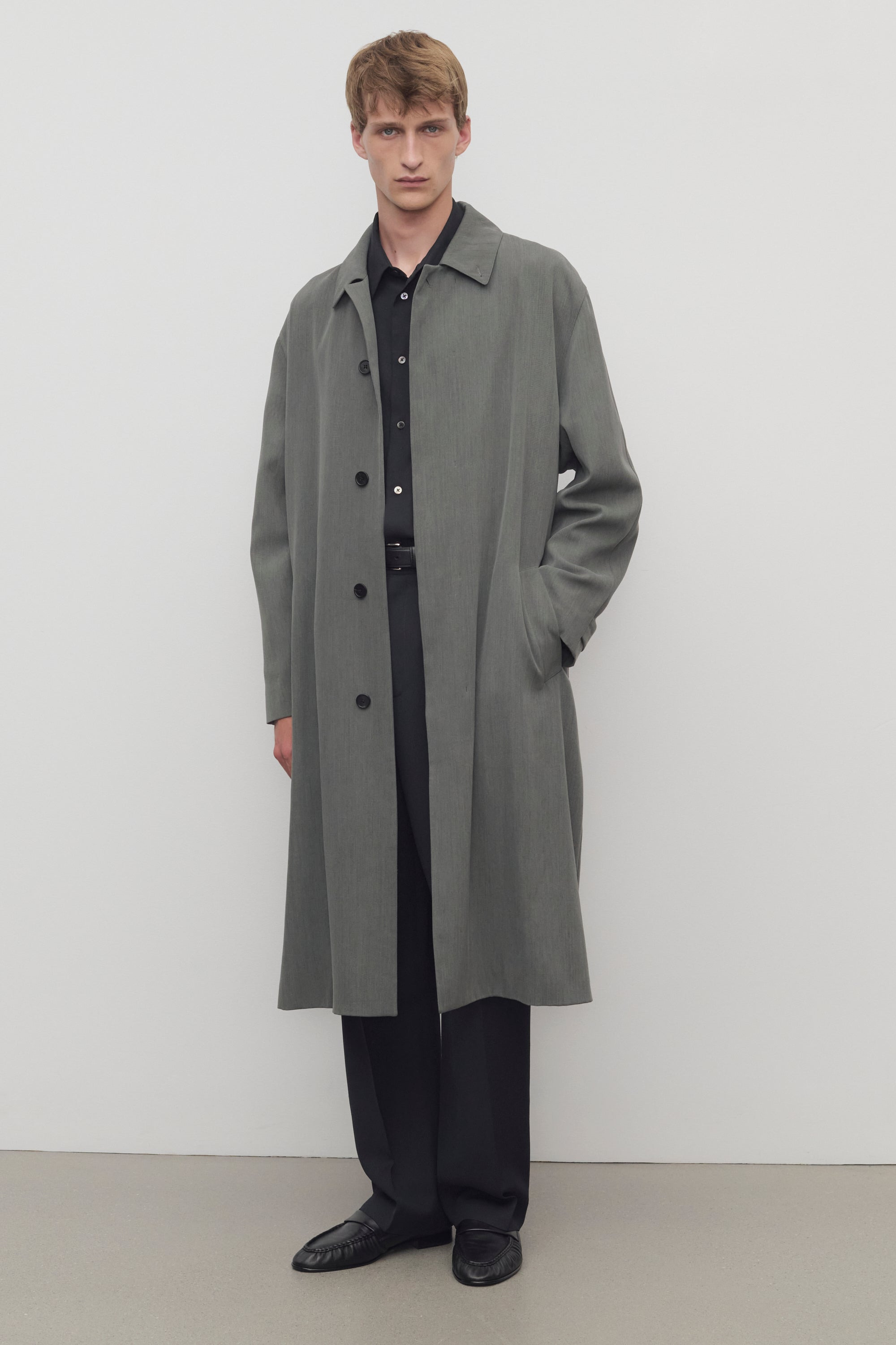 Tarian Coat in Silk and Virgin Wool - 4