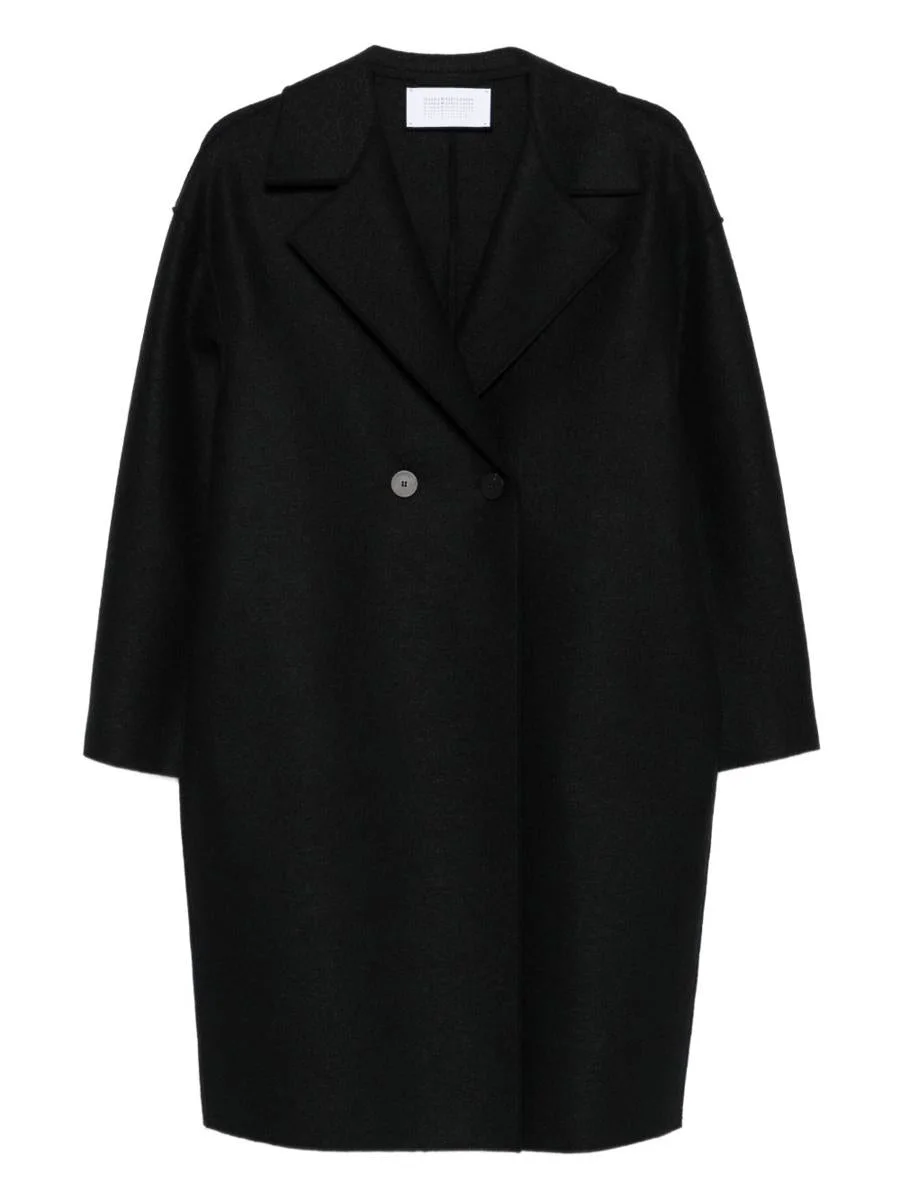 Harris Wharf London Black Wool Double-Breasted Coat - 1