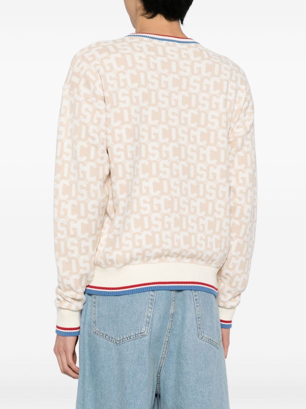 intarsia-knit logo jumper - 4