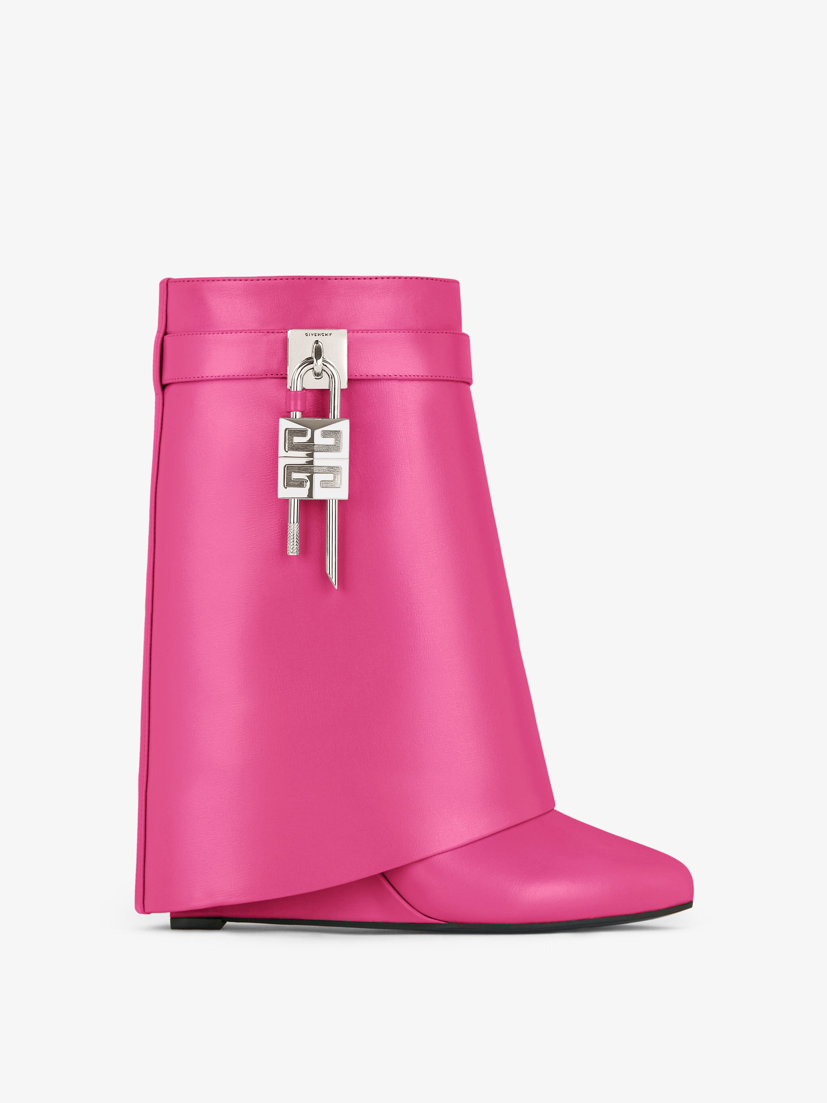 SHARK LOCK ANKLE BOOTS IN LEATHER - 1