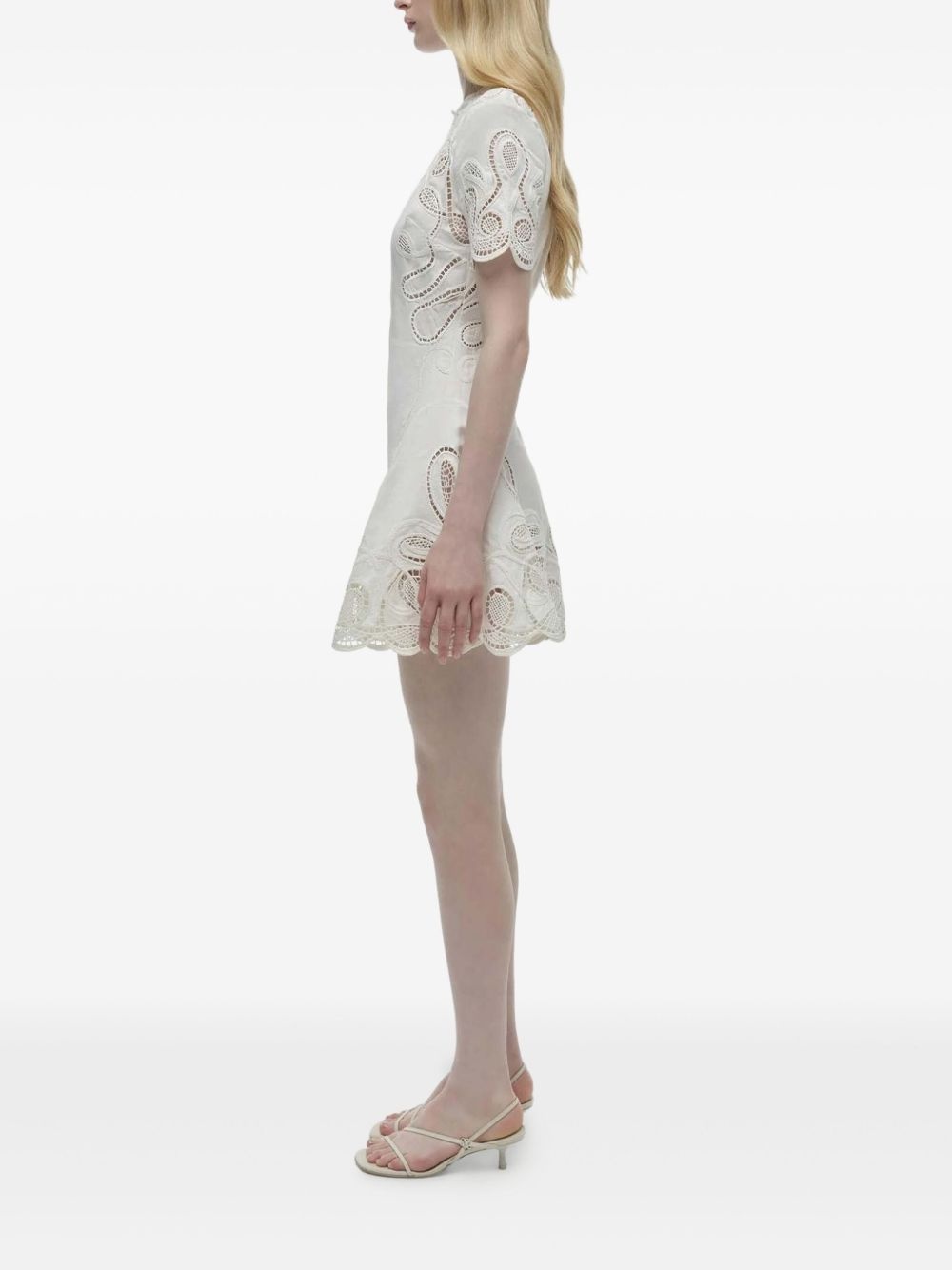 embroidered mini dress - 3