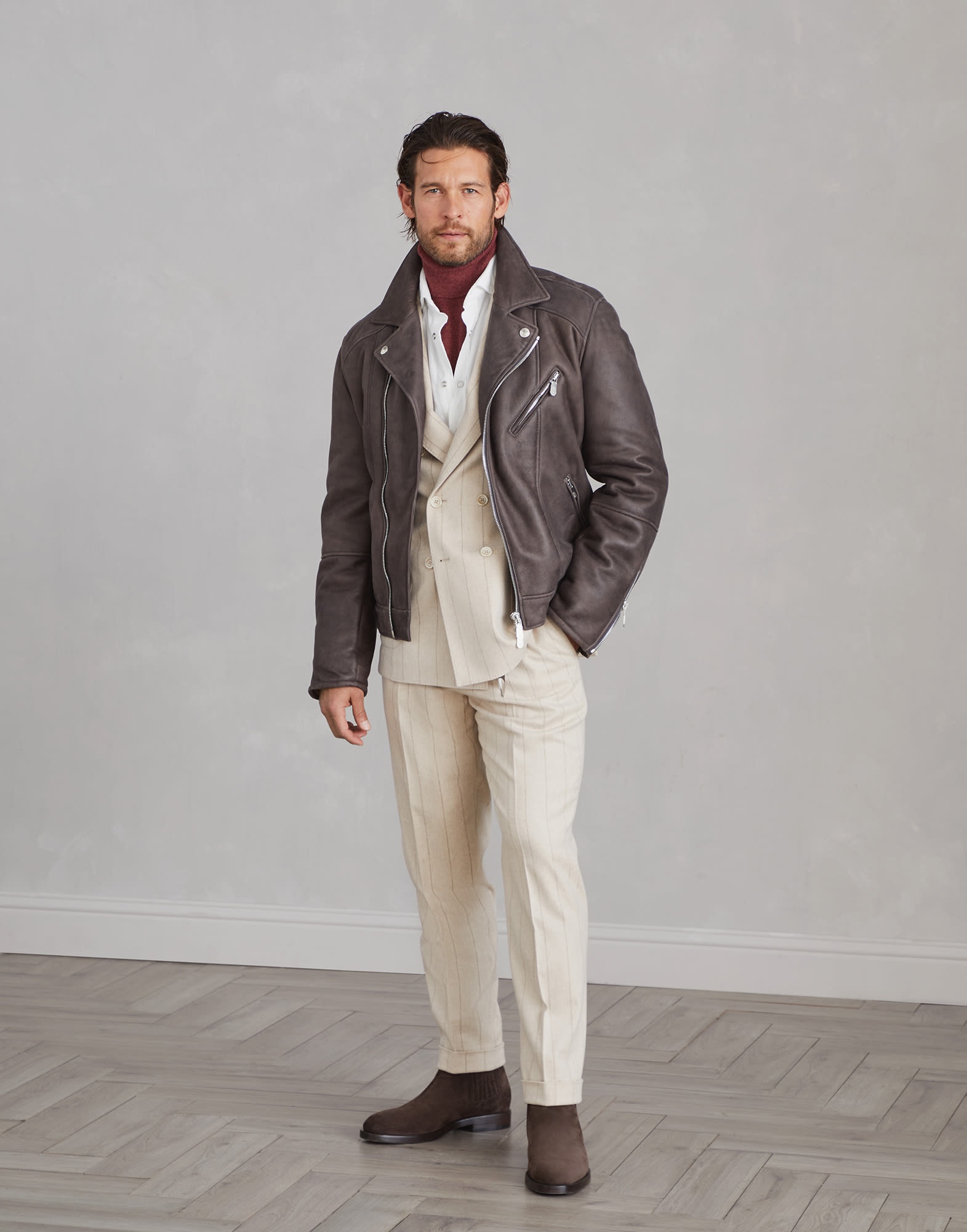 Garment-dyed easy fit western shirt in narrow wale corduroy - 5