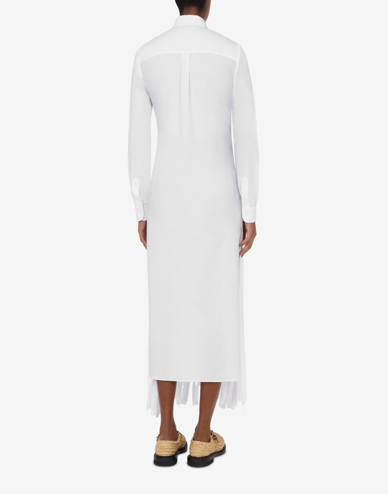 Moschino STRETCH POPLIN DRESS WITH FRINGE outlook