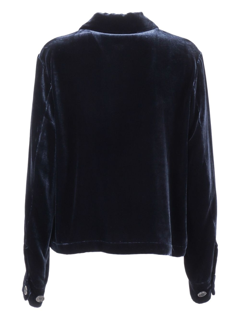 velvet patch-pocket jacket - 2