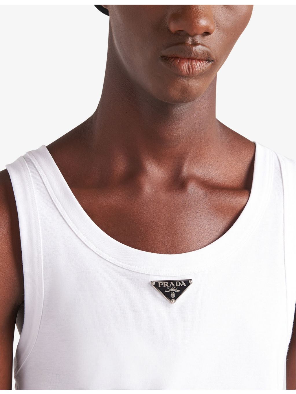 Logo-plaque slim-fit cotton-jersey vest - 3