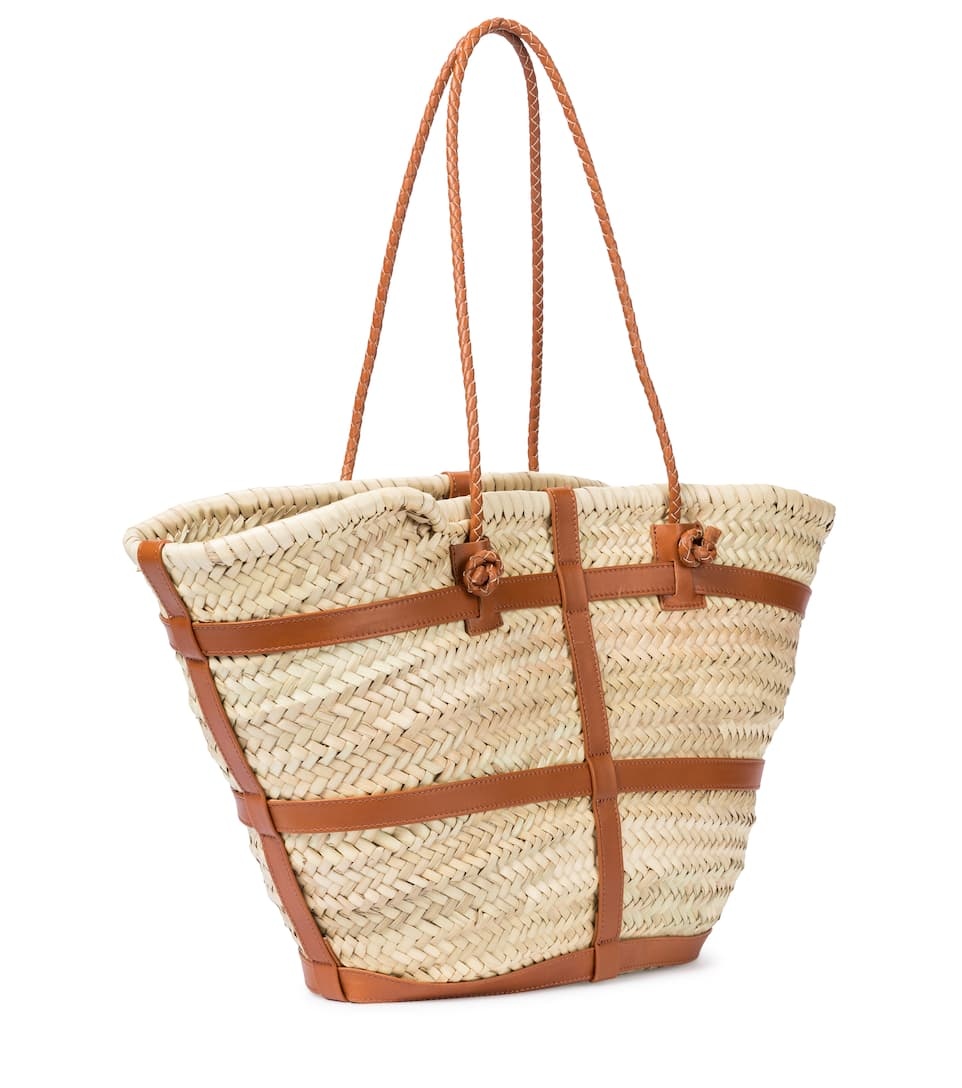 Watermill Large raffia basket bag - 4