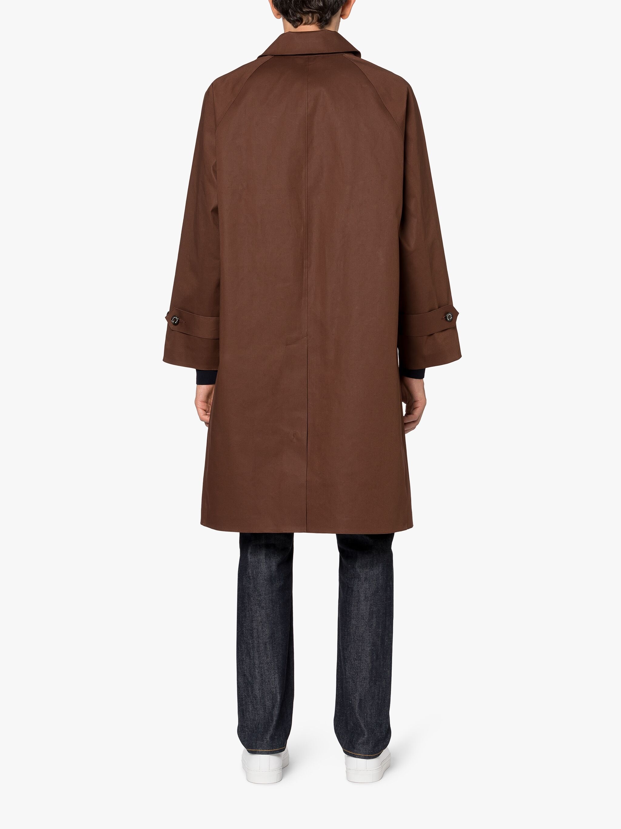 LAUDER BROWN BONDED COTTON OVERCOAT - 4