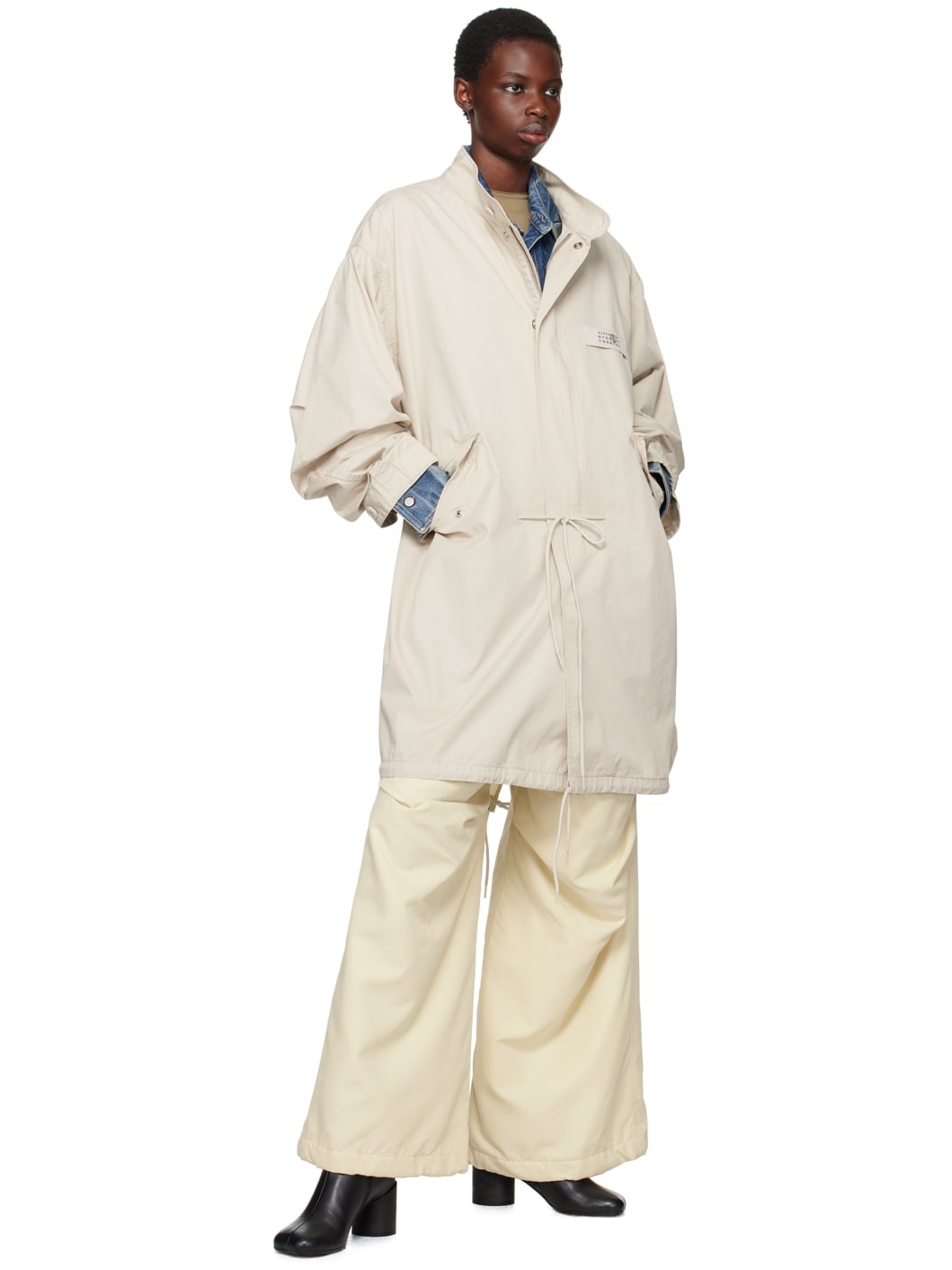 Off-White Wide-Leg Trousers - 4