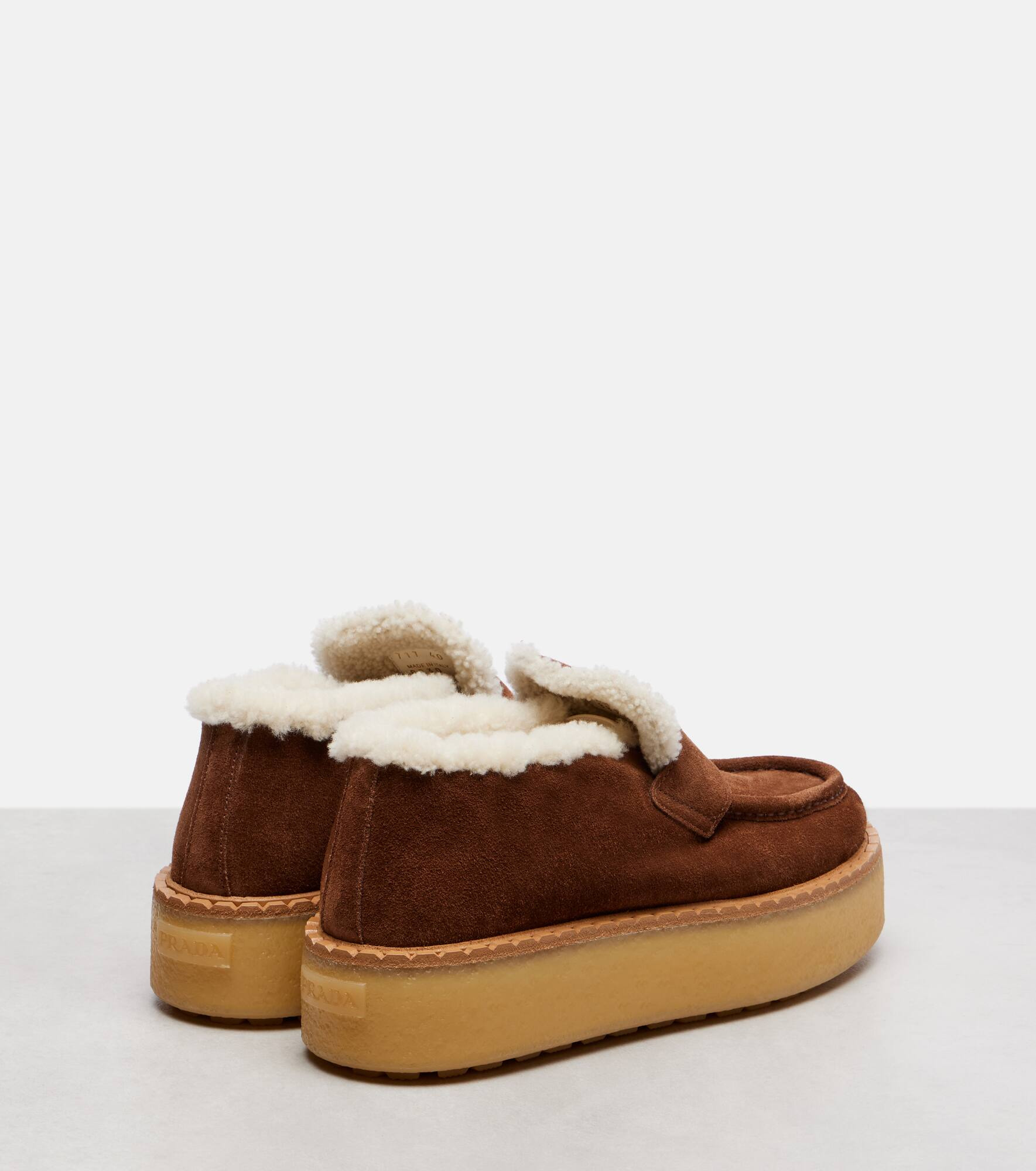 Shearling-lined suede loafers - 2