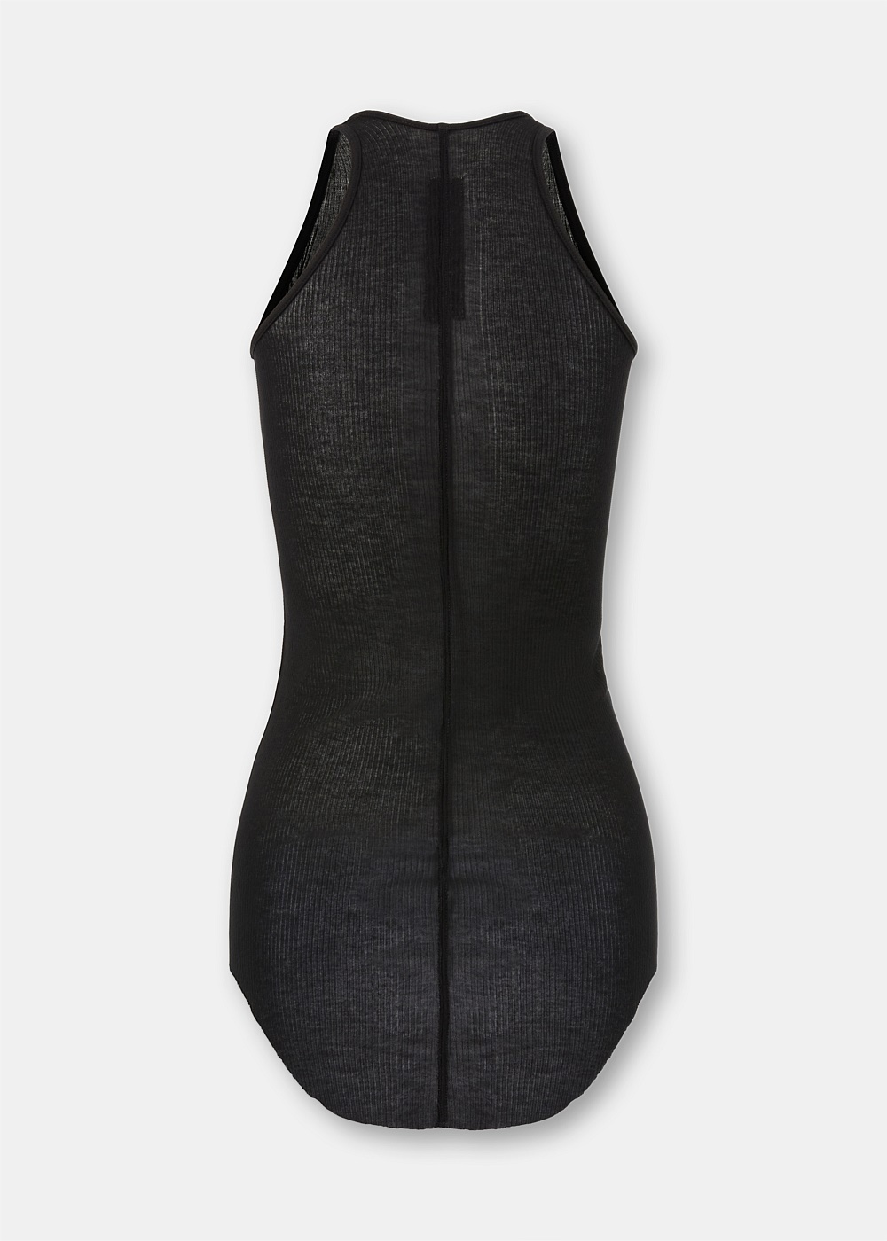 Black Basic Ribbed Tank Top - 5