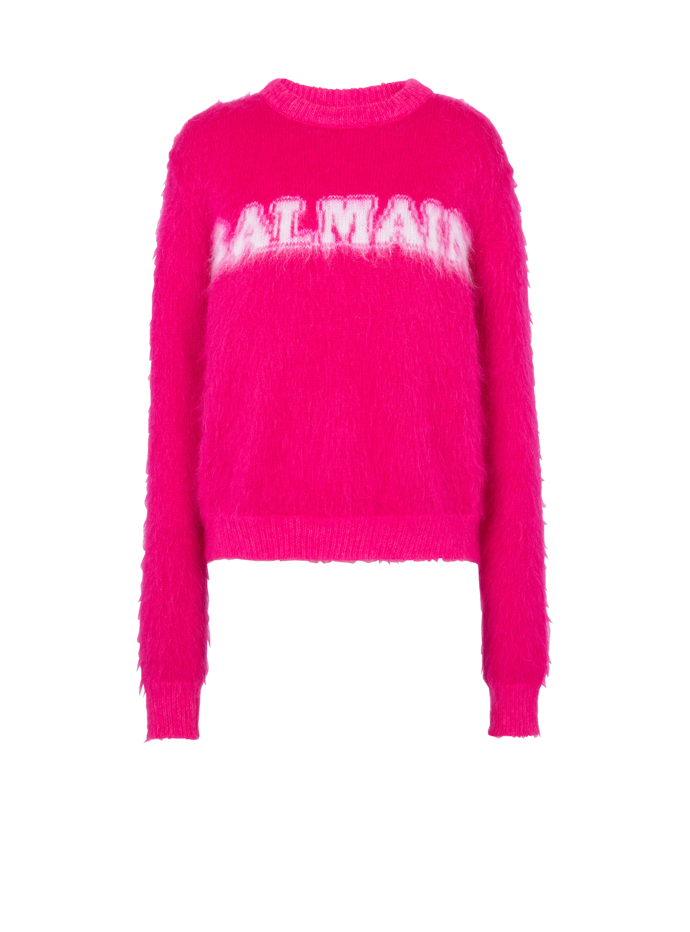 Jacquard brushed mohair Balmain jumper - 1