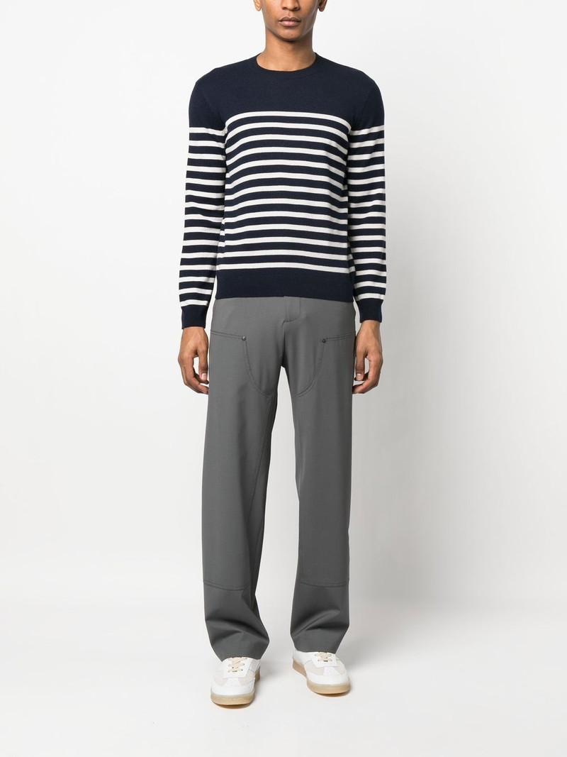 A.P.C. Travis Striped Wool and Cotton-Blend Sweater outlook