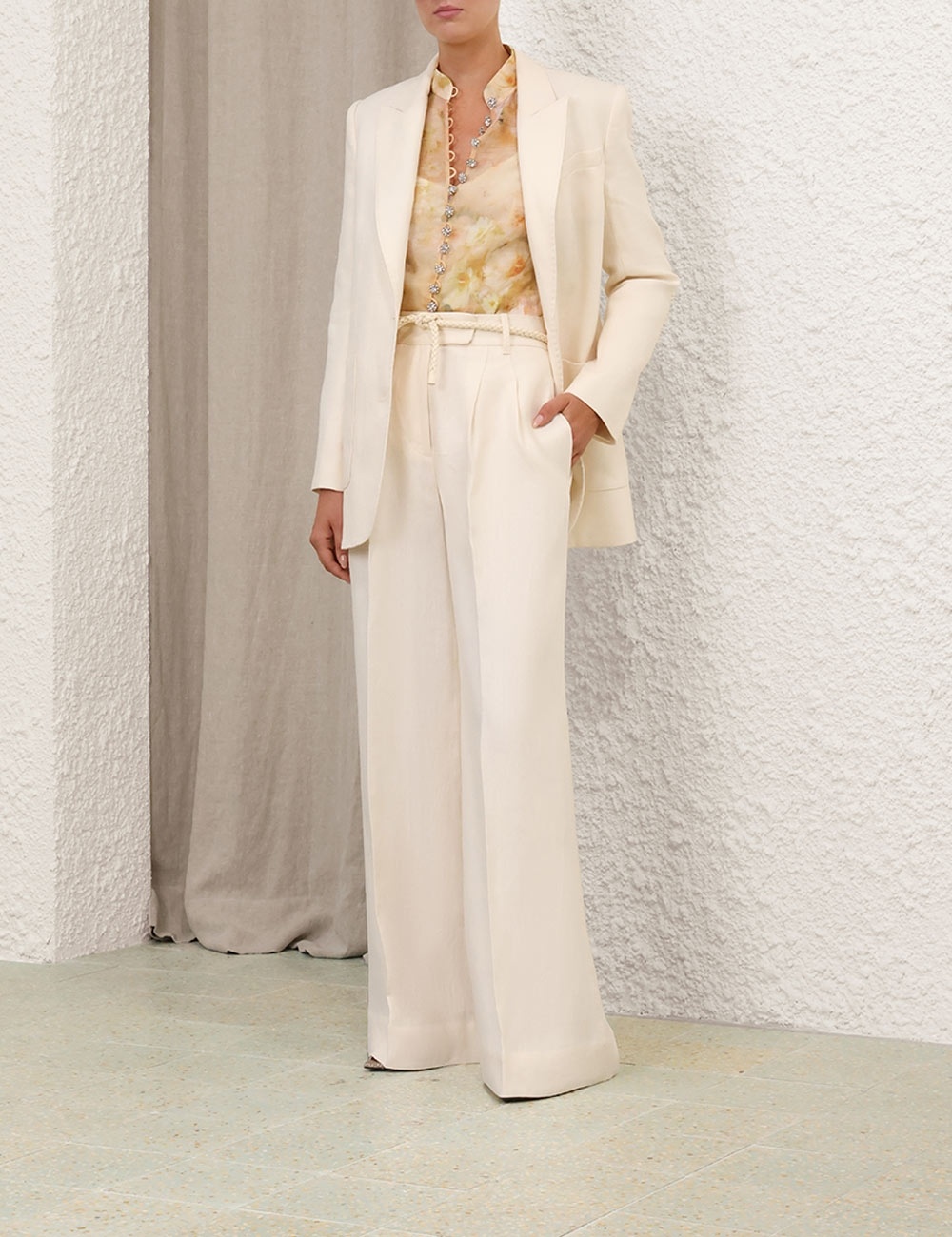 CRUSH LINEN JACKET - 8