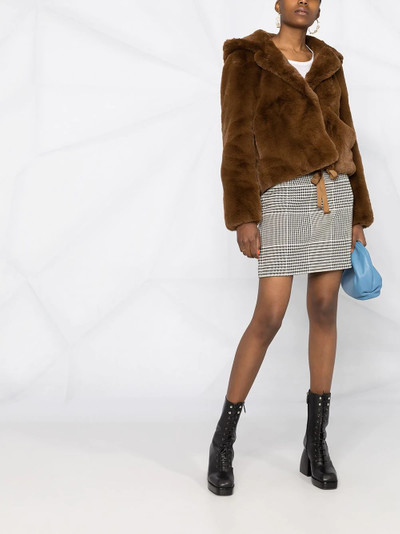 Sandro faux-fur cropped jacket outlook