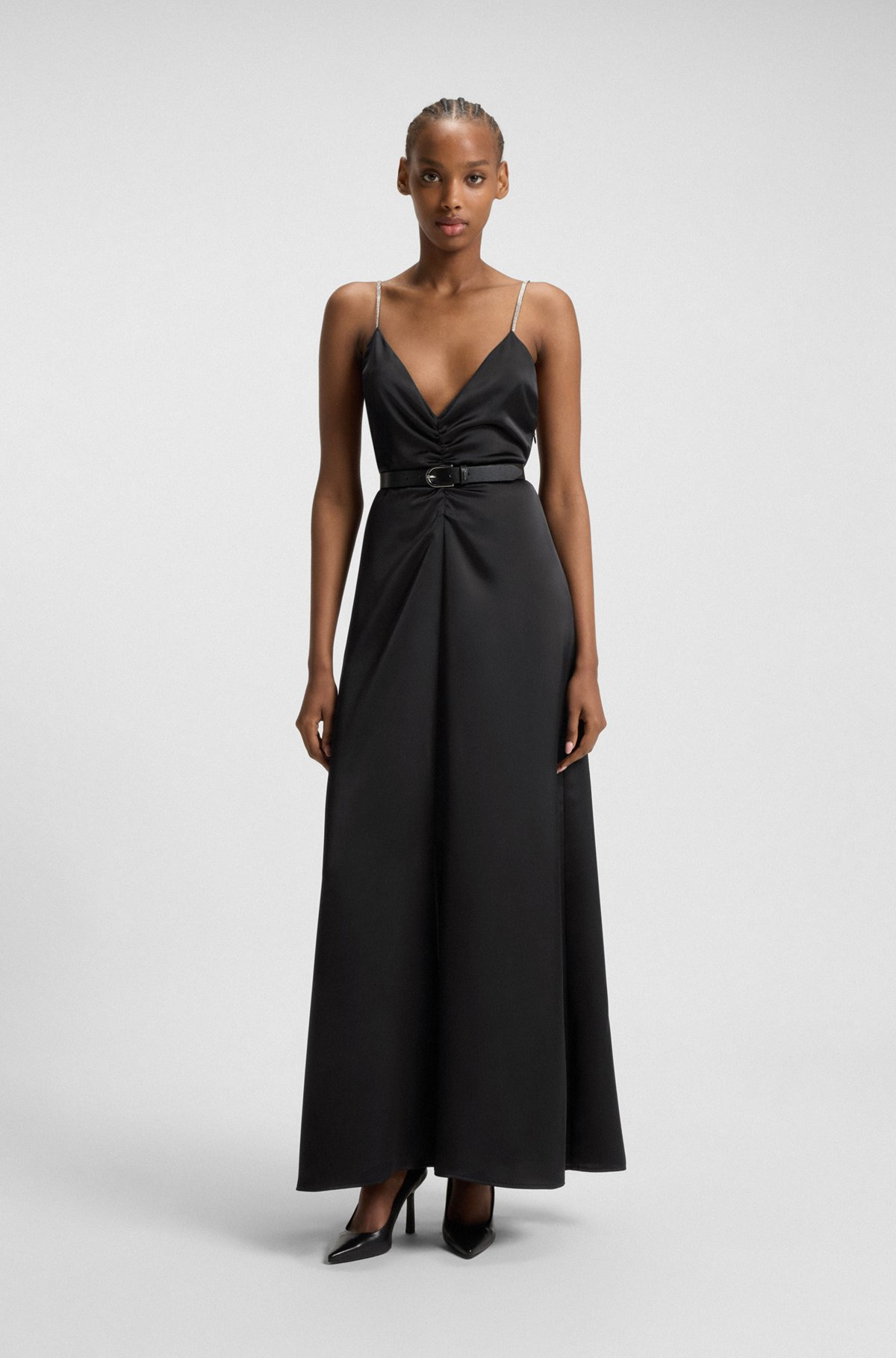 MAXI DRESS WITH RHINESTONE STRAPS - 2