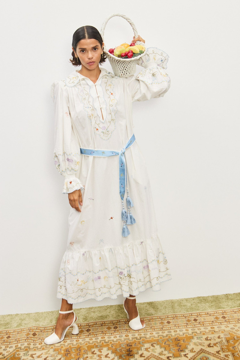 Giulia Embroidered Midi Dress 6