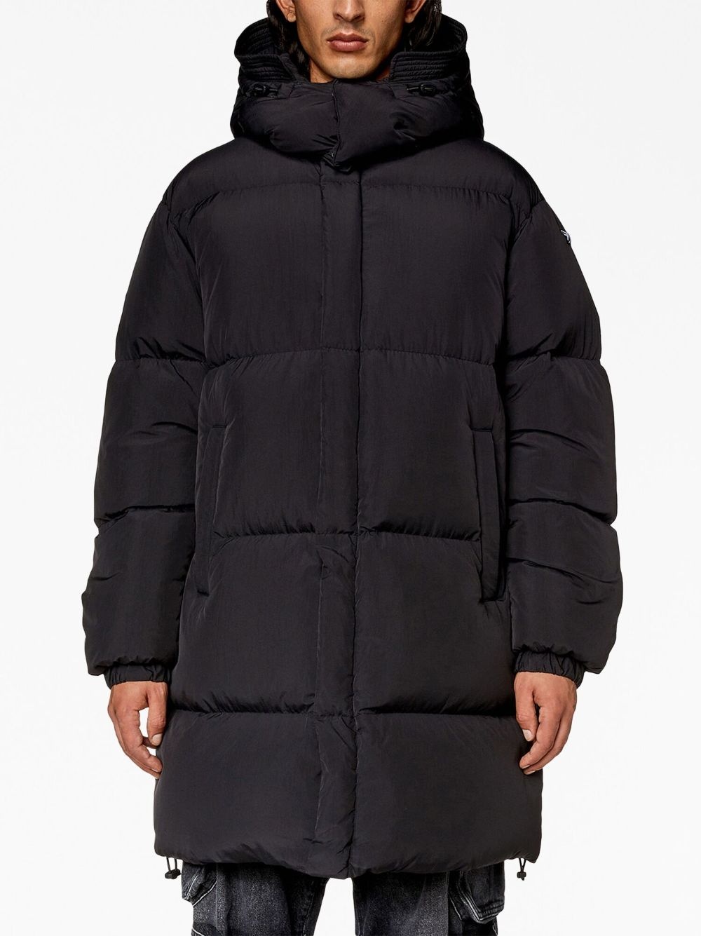 hooded zip-up padded coat - 5