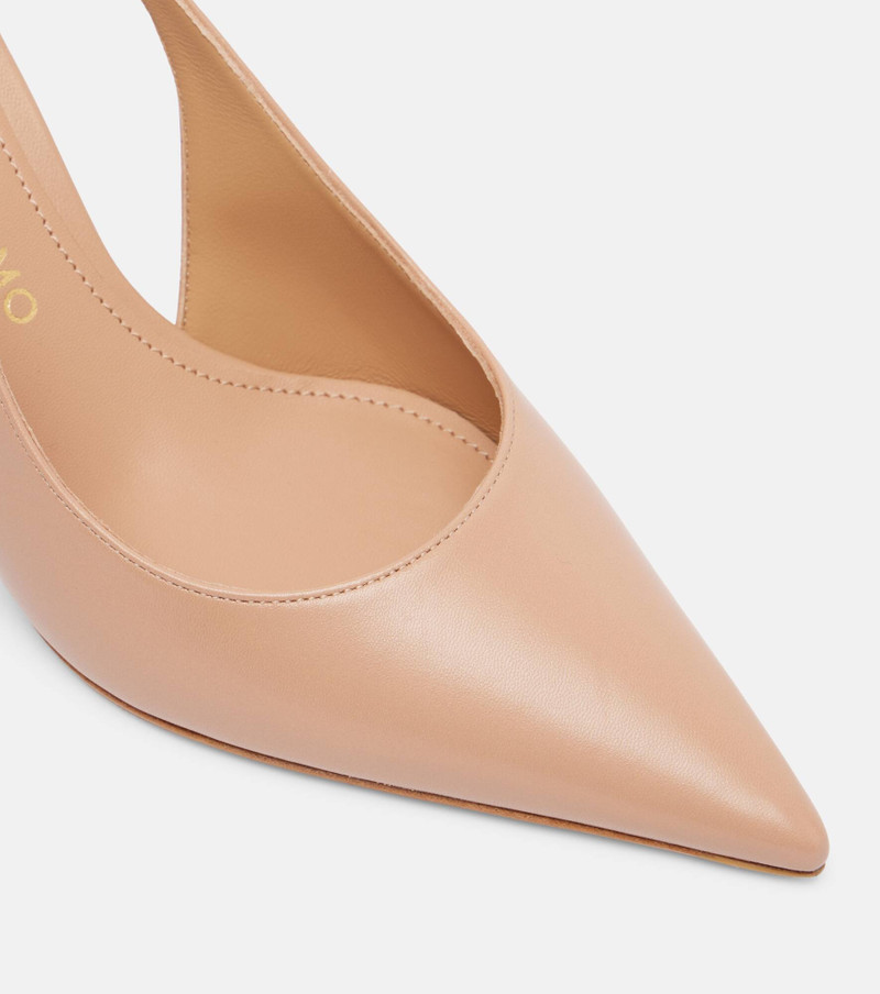 Tally 70 leather slingback pumps 5