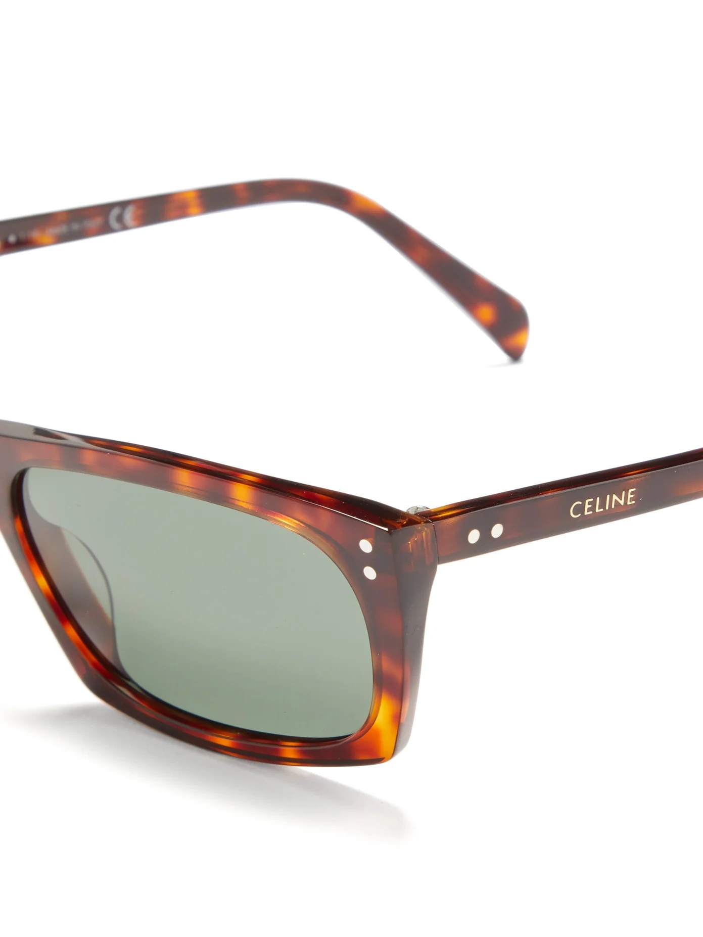 Rectangular tortoiseshell-acetate sunglasses - 6