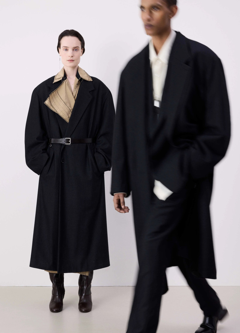 Lemaire MAXI DOUBLE BREASTED COAT | REVERSIBLE