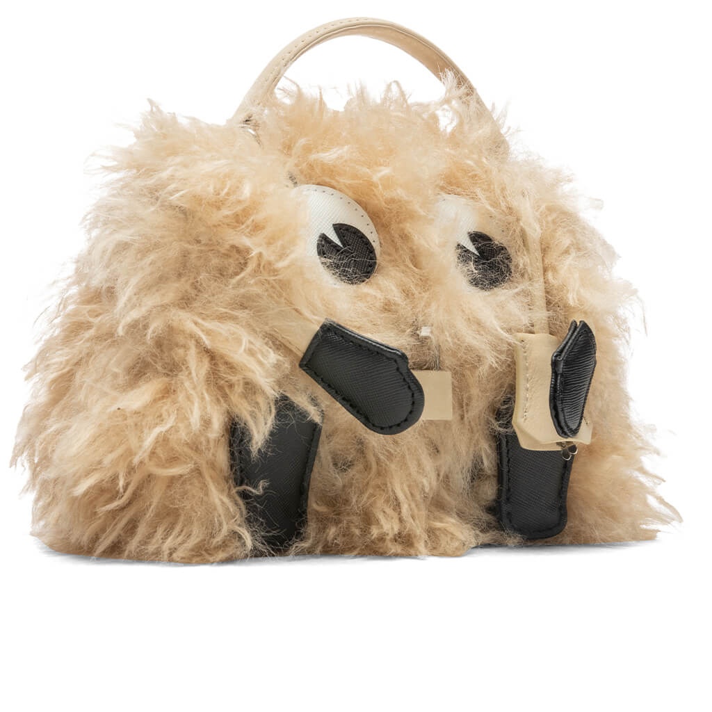 READYMADE DR. WOO FUR MONSTER BAG - TAN - 2