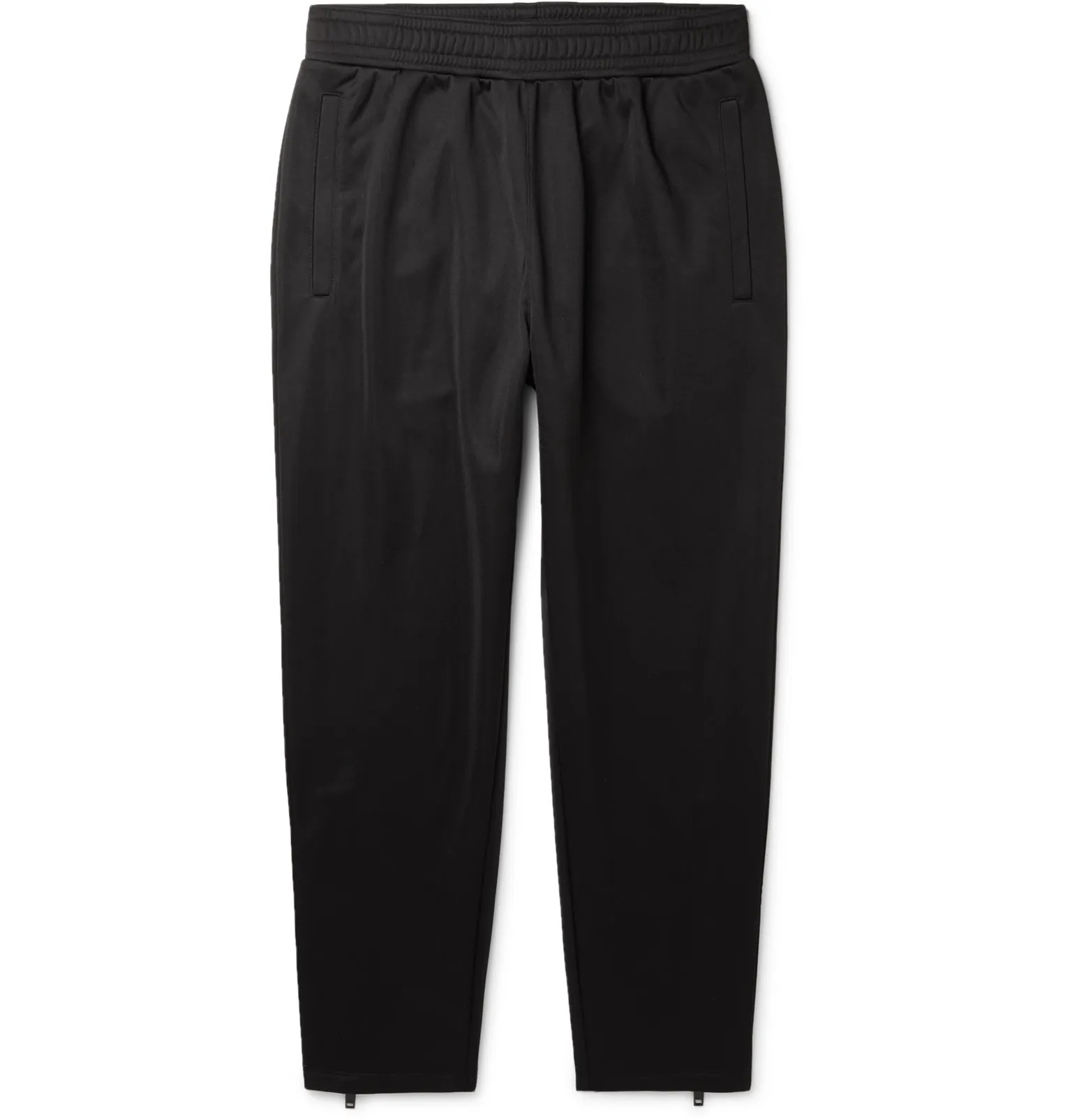 Tapered Logo-Appliquéd Fleece-Back Tech-Jersey Track Pants - 1