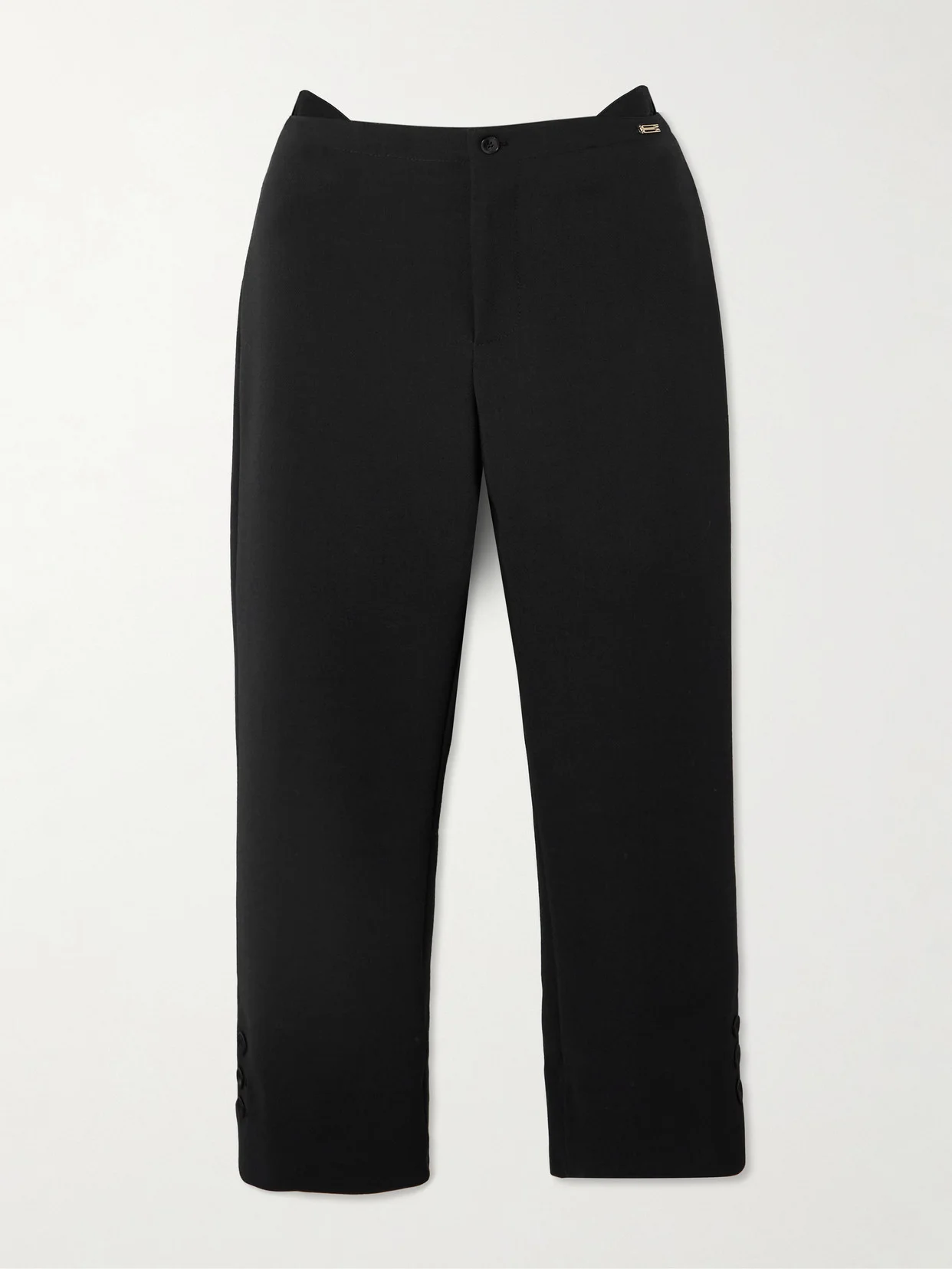 Cropped Crepe Flared Pants - 1