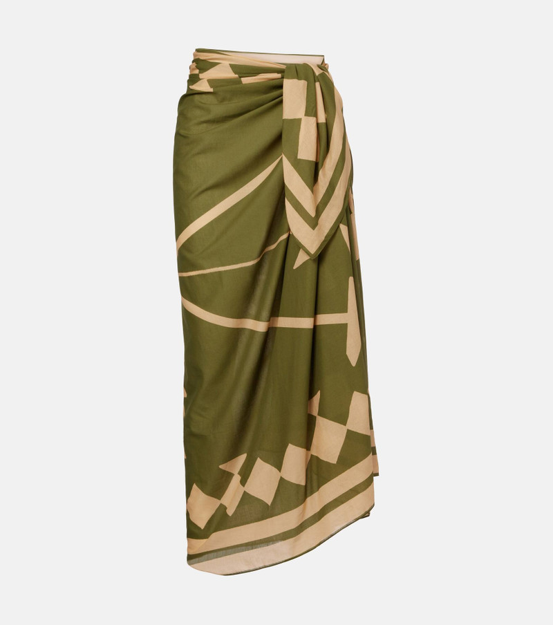 Cotton printed beach cover-up 1