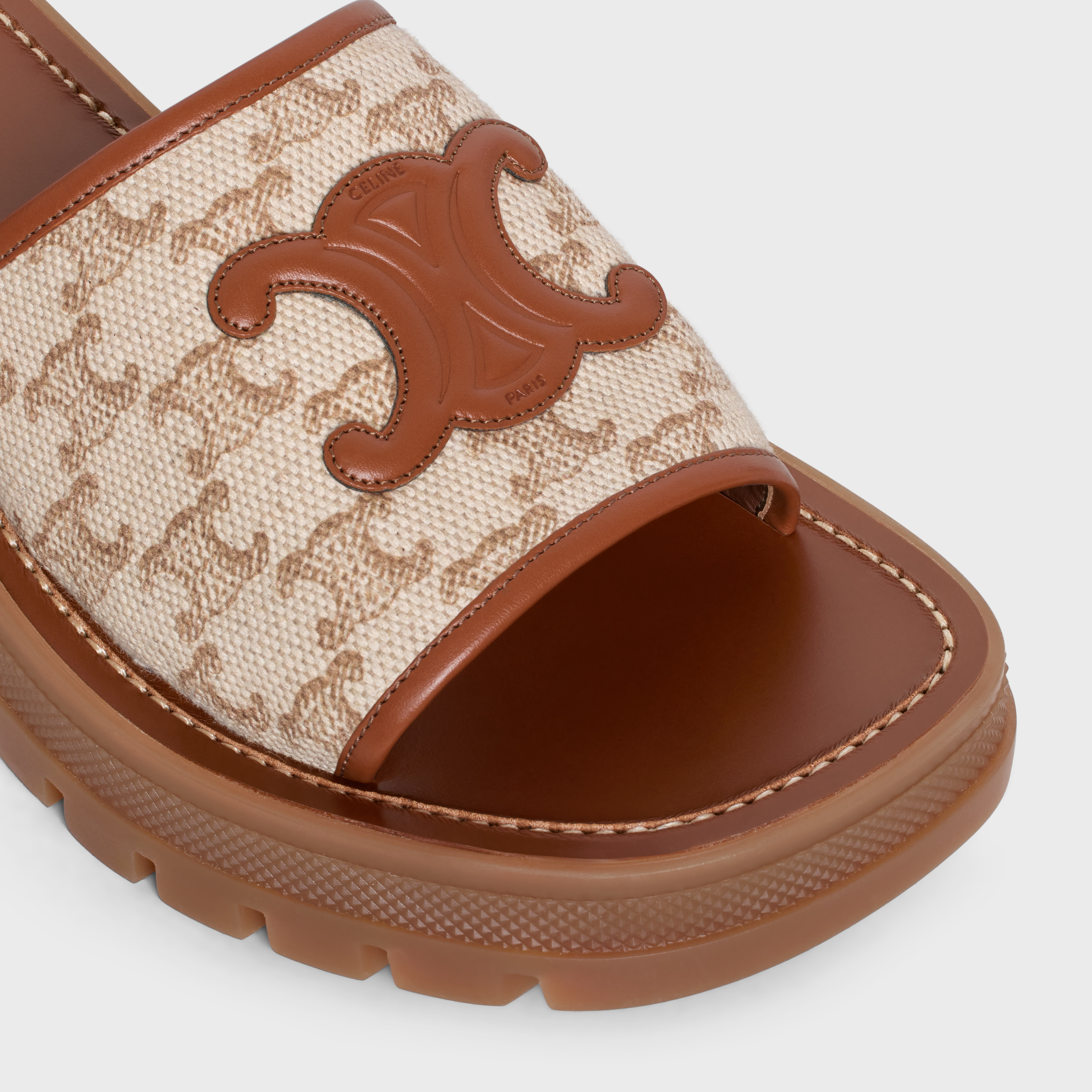 CLEA TRIOMPHE SLIDE in TRIOMPHE STAMPED CANVAS & CALFSKIN - 4