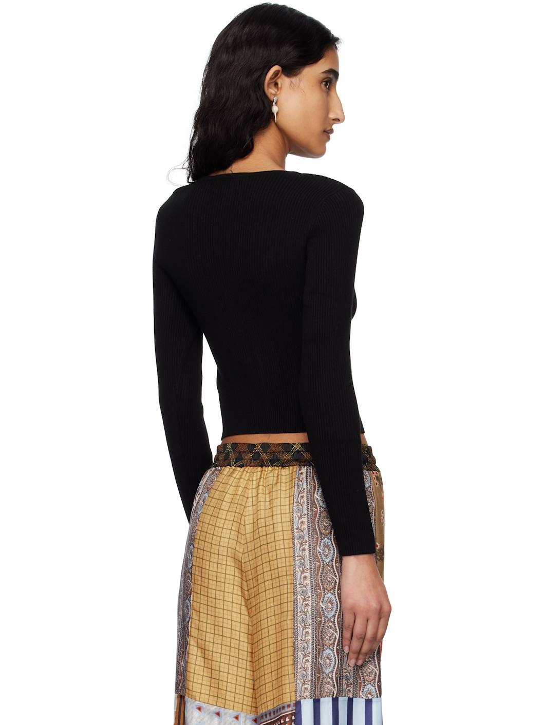 Black Moon Jewelry Knit Open Cardigan - 3
