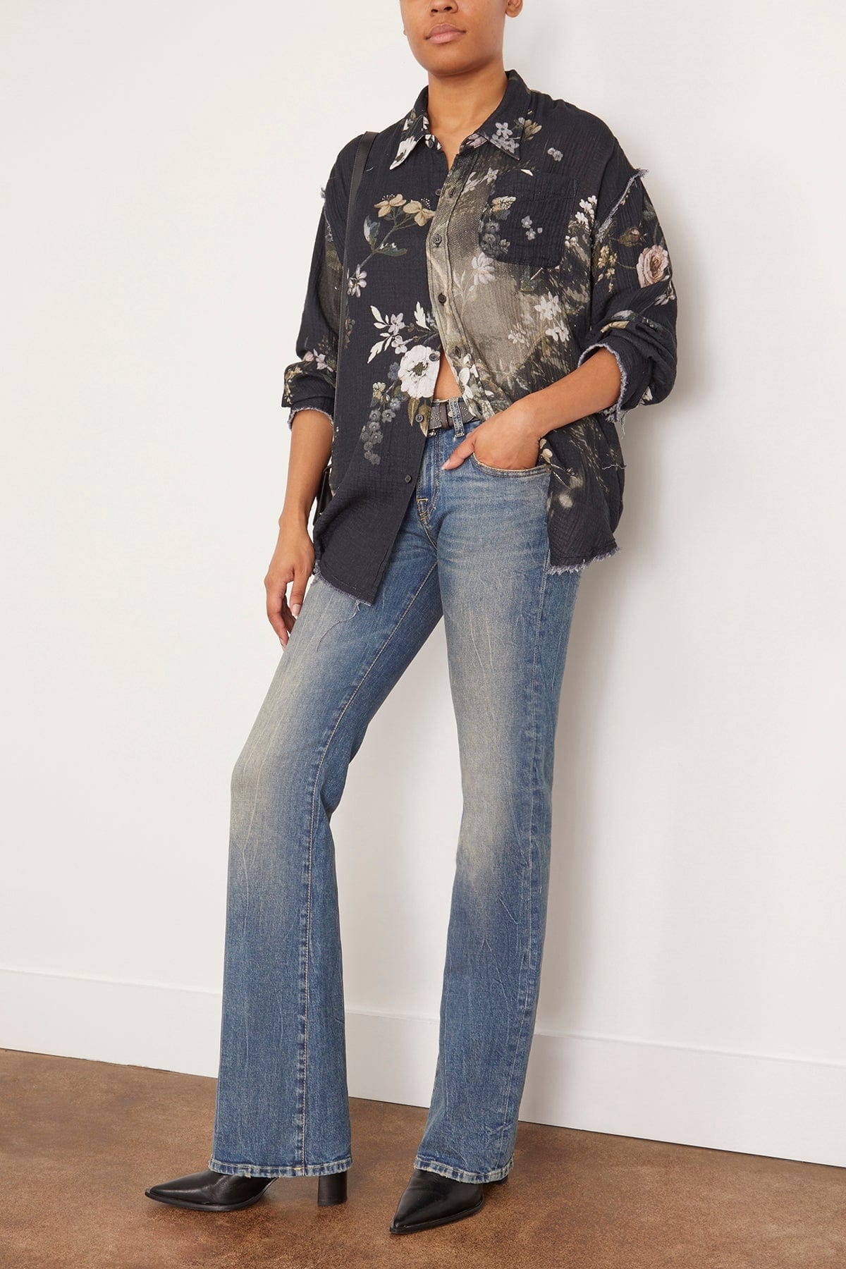 Boy Flare Jean in Kelly Stretch - 2