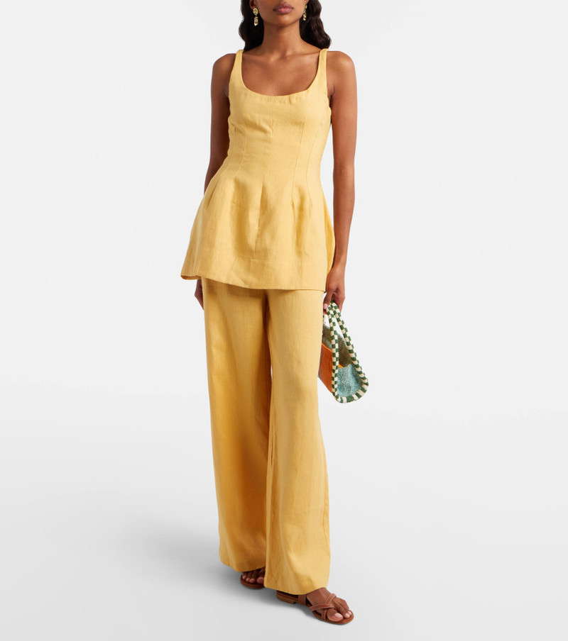 FAITHFULL Syna linen wide-leg pants outlook