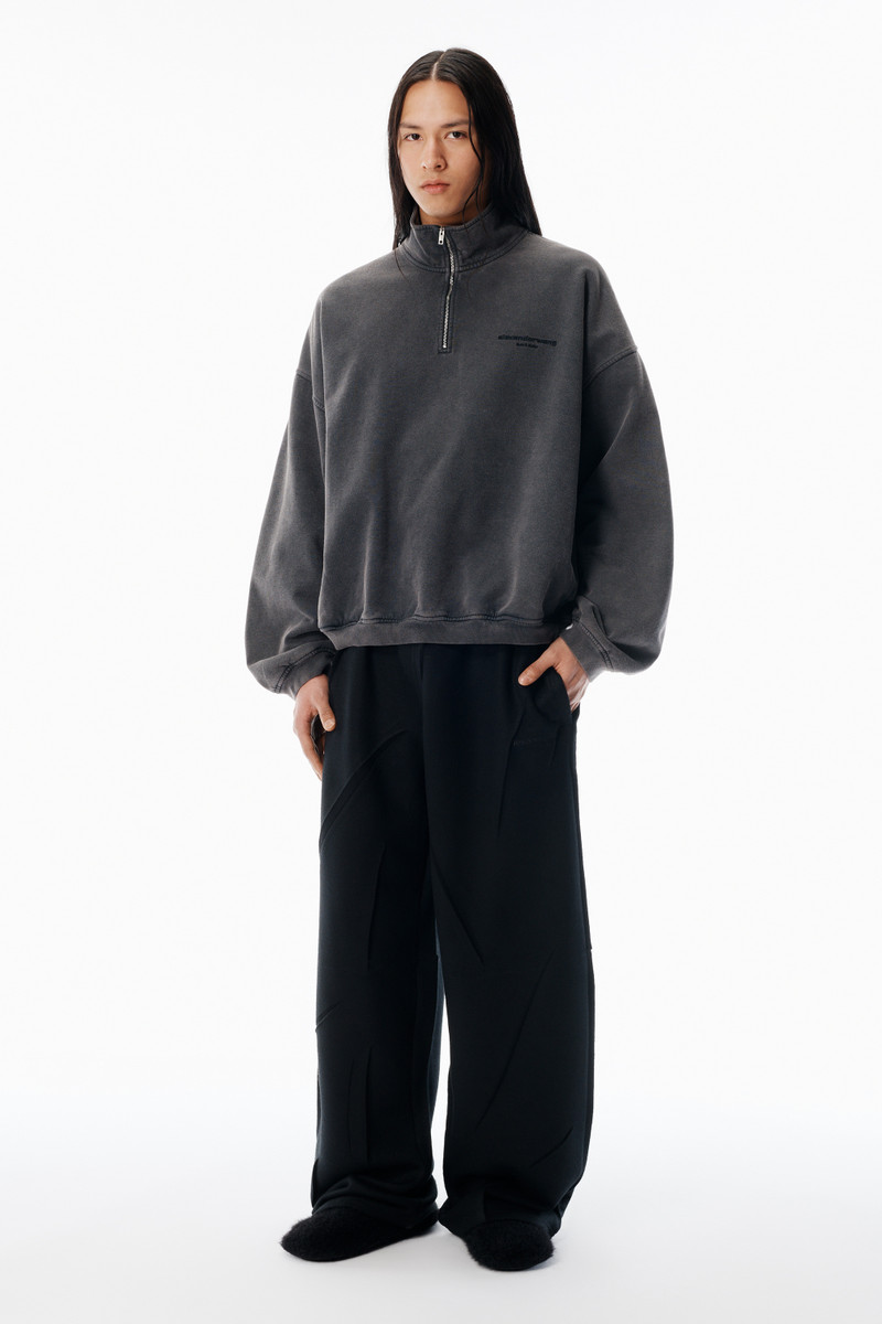 Alexander Wang Grey Half-Zip Sweatshirt outlook