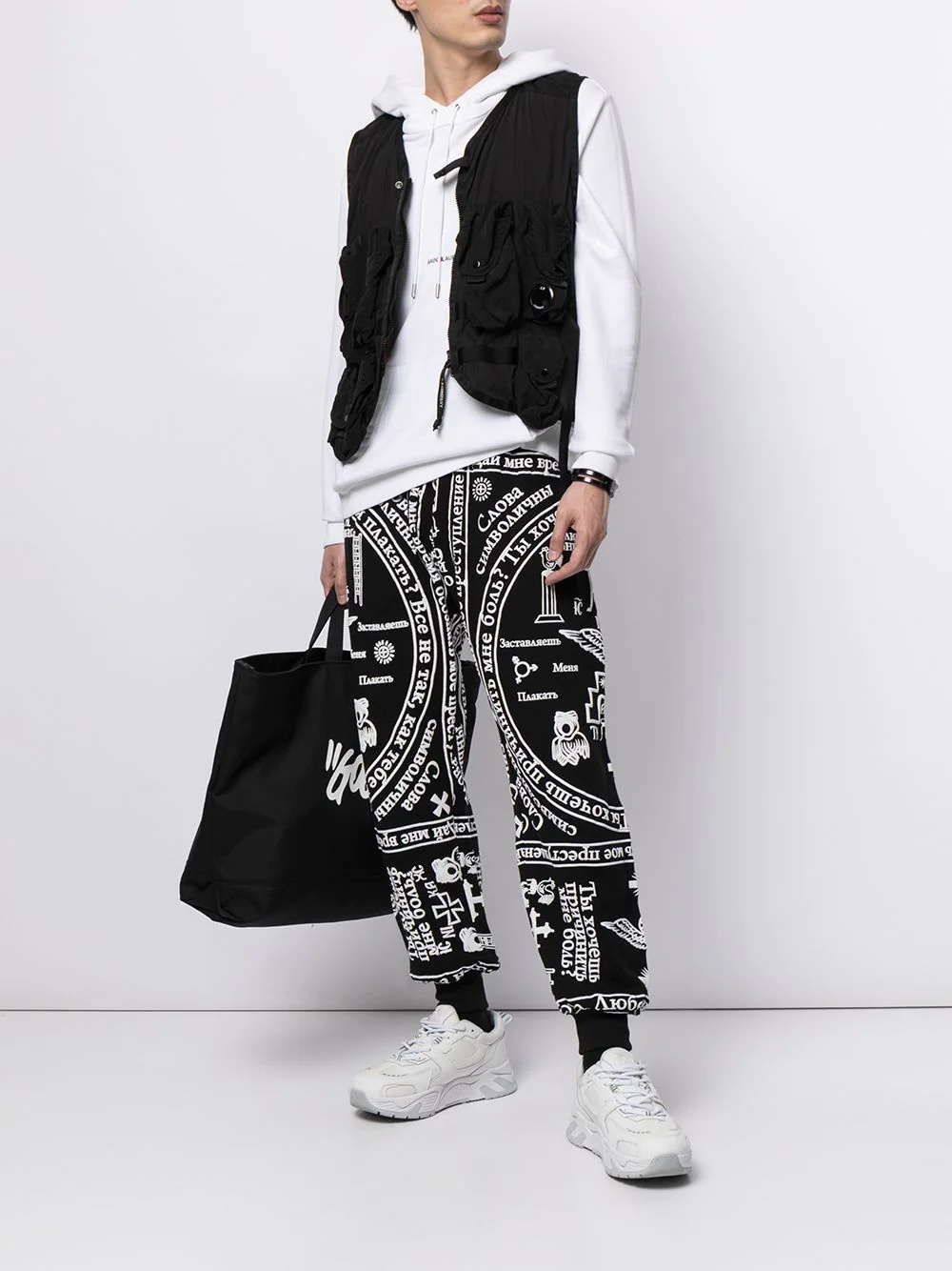 Church-print jogging trousers - 2